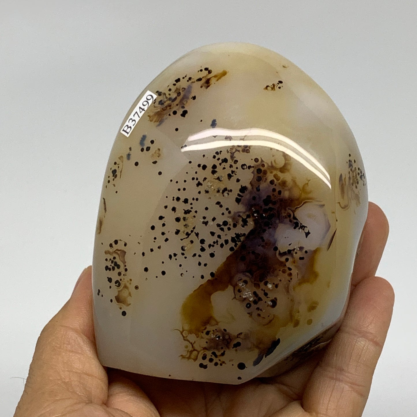 0.93 lbs, 3.6"x2.8"x1.7" Dendrite Agate Freeform Reiki Energy Crystal, B37499