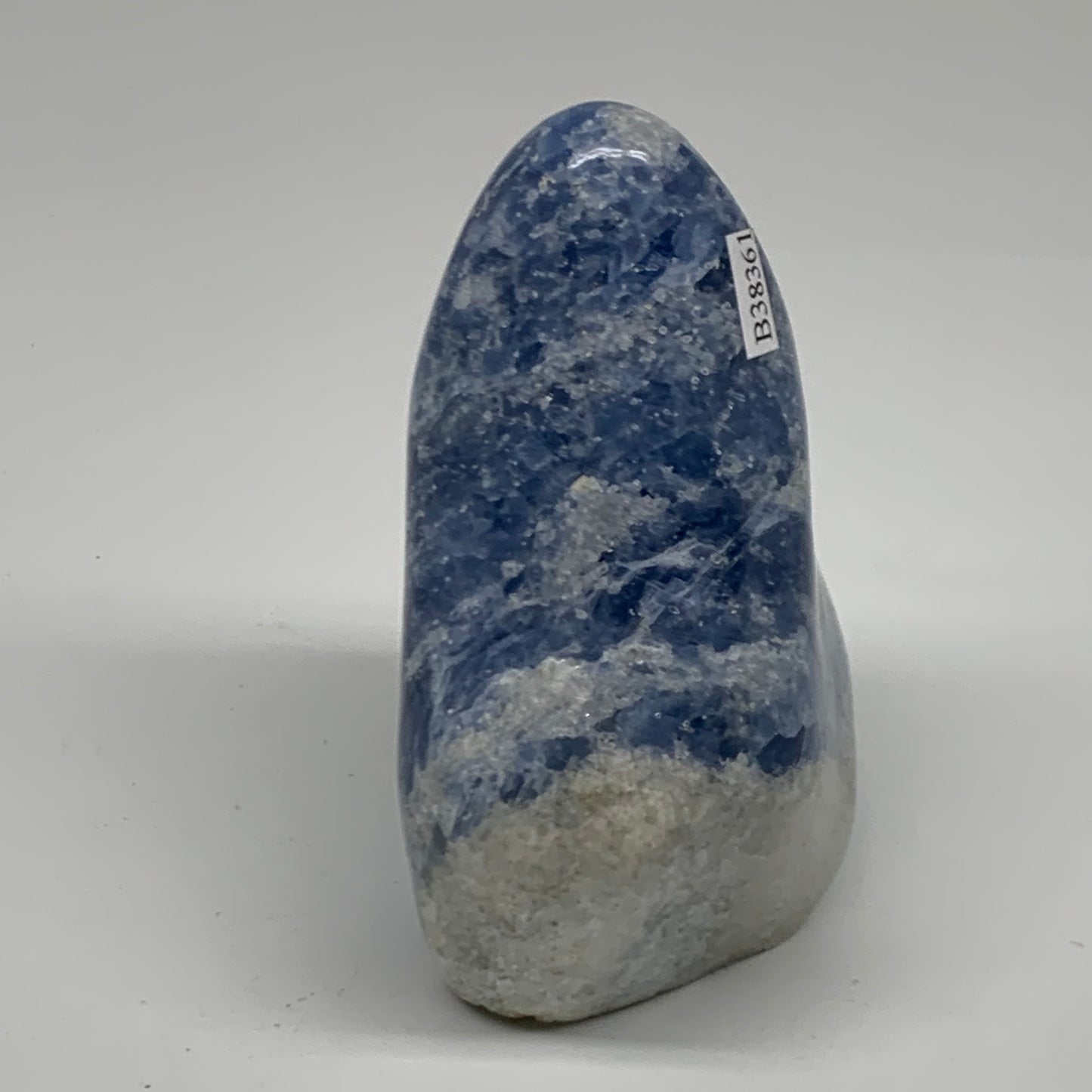 1.19 lbs, 4.3"x2.9"x1.9", Natural Blue Calcite Polished Freeform Stands, B38361