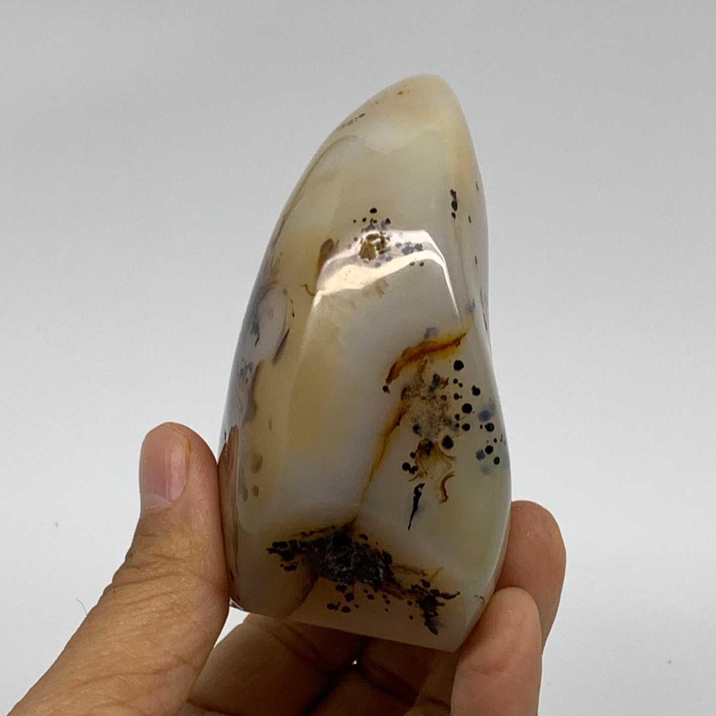 0.93 lbs, 3.6"x2.8"x1.7" Dendrite Agate Freeform Reiki Energy Crystal, B37499