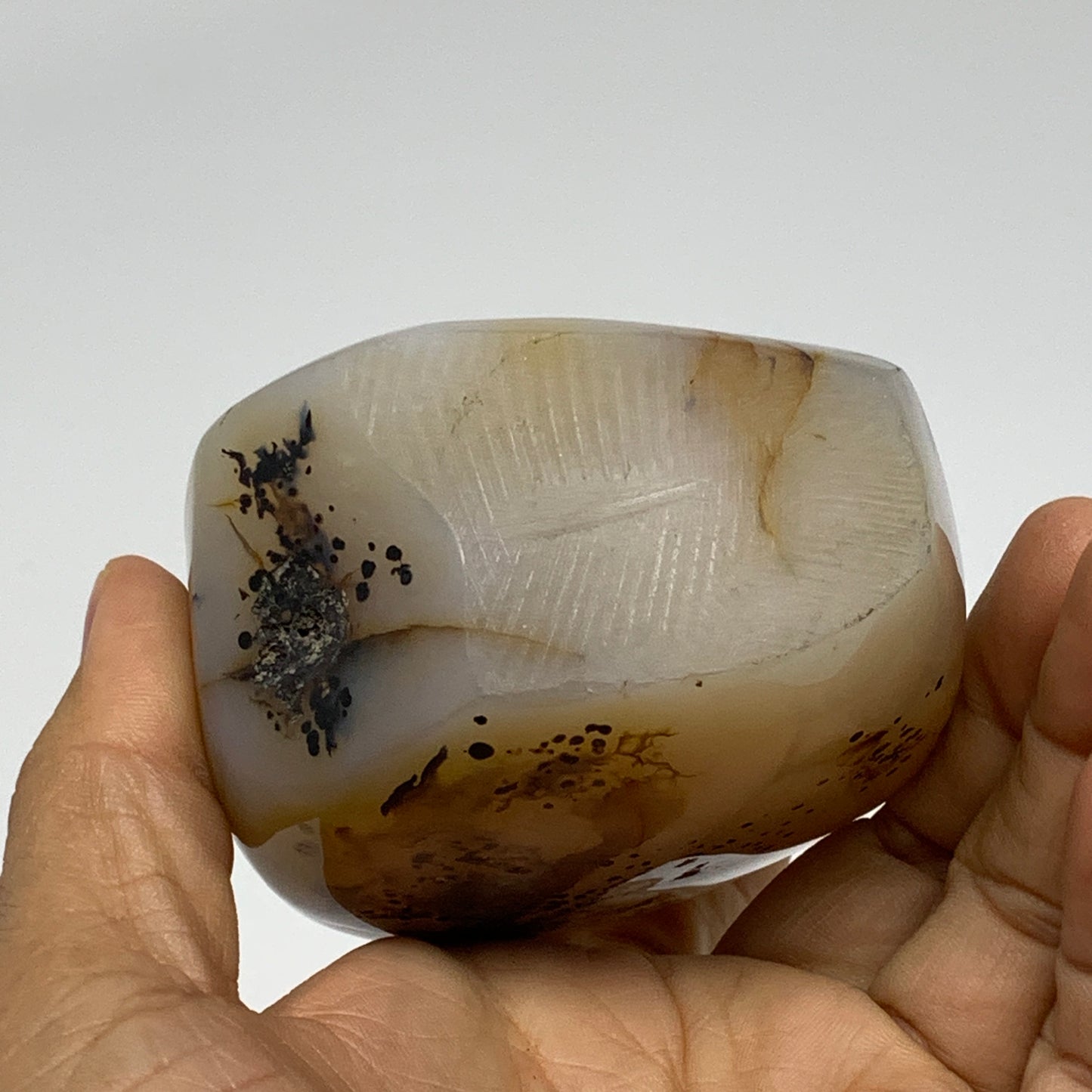 0.93 lbs, 3.6"x2.8"x1.7" Dendrite Agate Freeform Reiki Energy Crystal, B37499