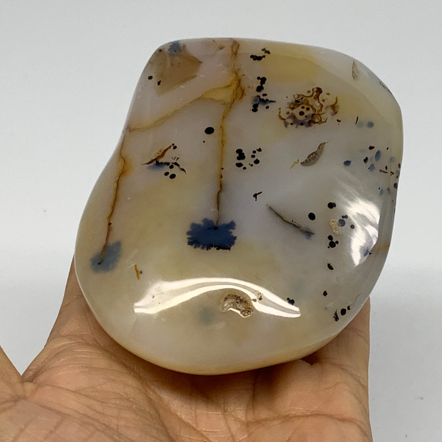 0.93 lbs, 3.6"x2.8"x1.7" Dendrite Agate Freeform Reiki Energy Crystal, B37499