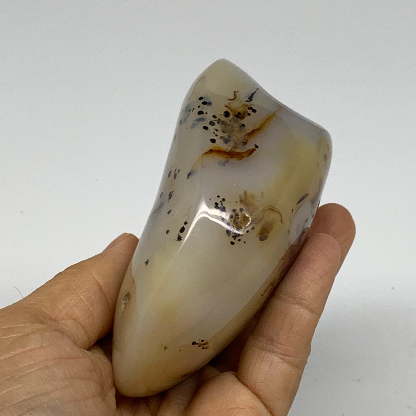 0.93 lbs, 3.6"x2.8"x1.7" Dendrite Agate Freeform Reiki Energy Crystal, B37499