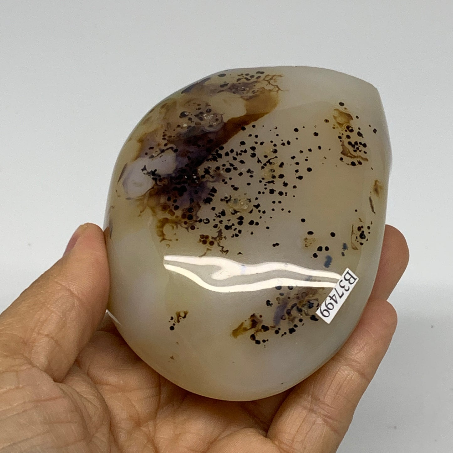 0.93 lbs, 3.6"x2.8"x1.7" Dendrite Agate Freeform Reiki Energy Crystal, B37499