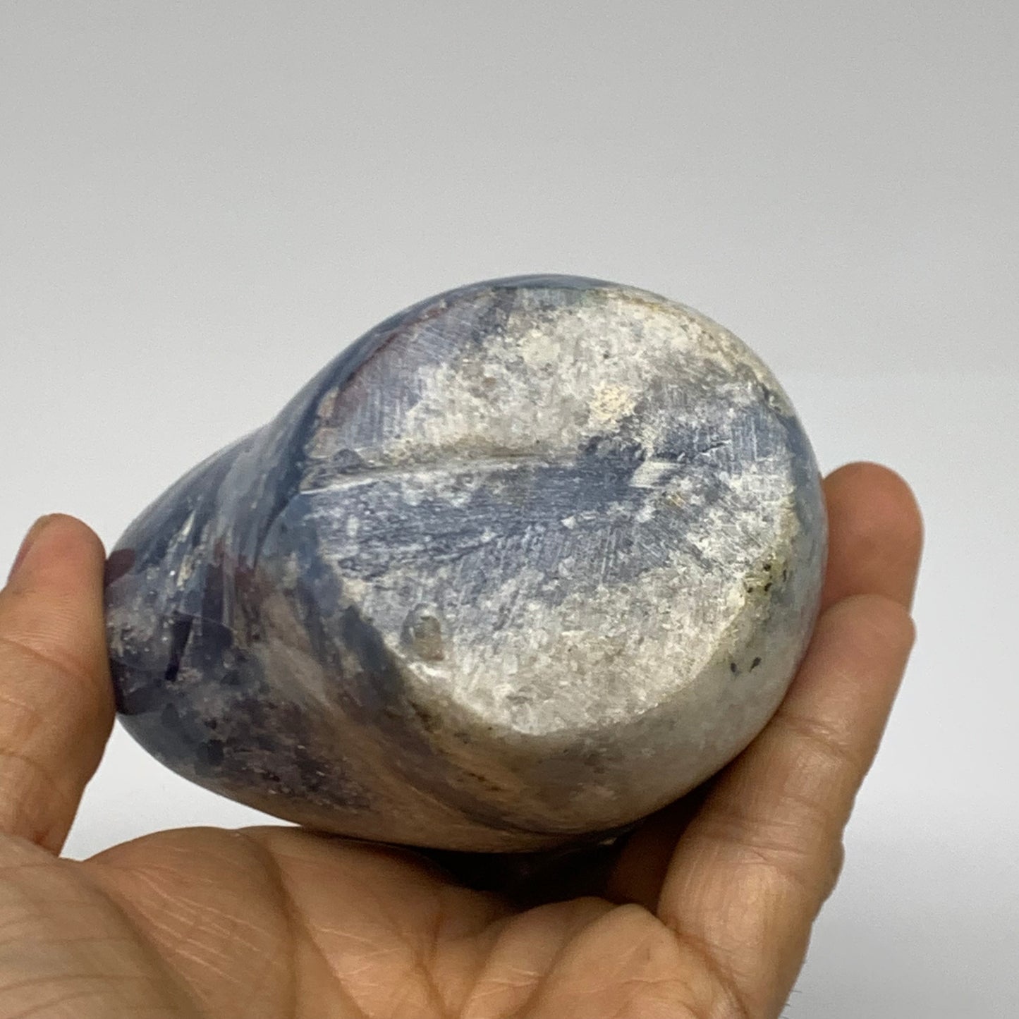 1.59 lbs, 4.9"x3"x2.3", Natural Blue Calcite Polished Freeform Stands, B38362