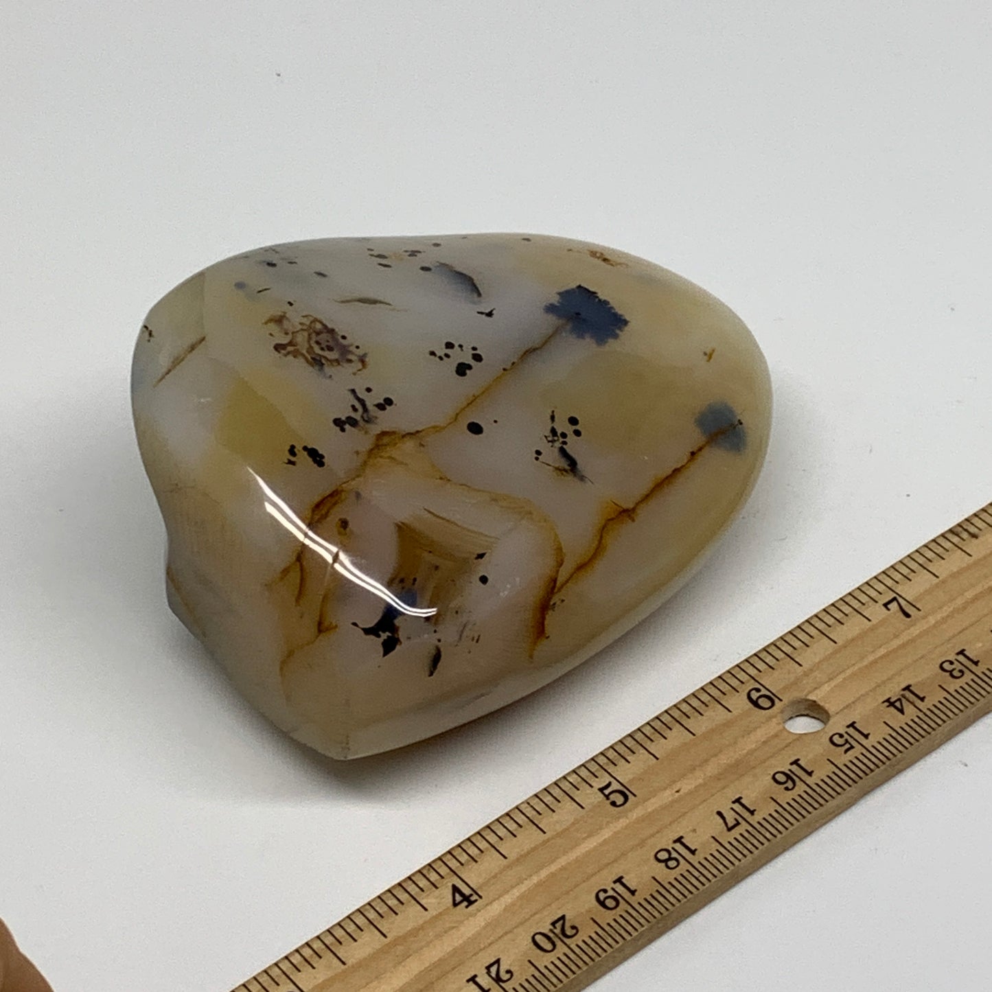 0.93 lbs, 3.6"x2.8"x1.7" Dendrite Agate Freeform Reiki Energy Crystal, B37499