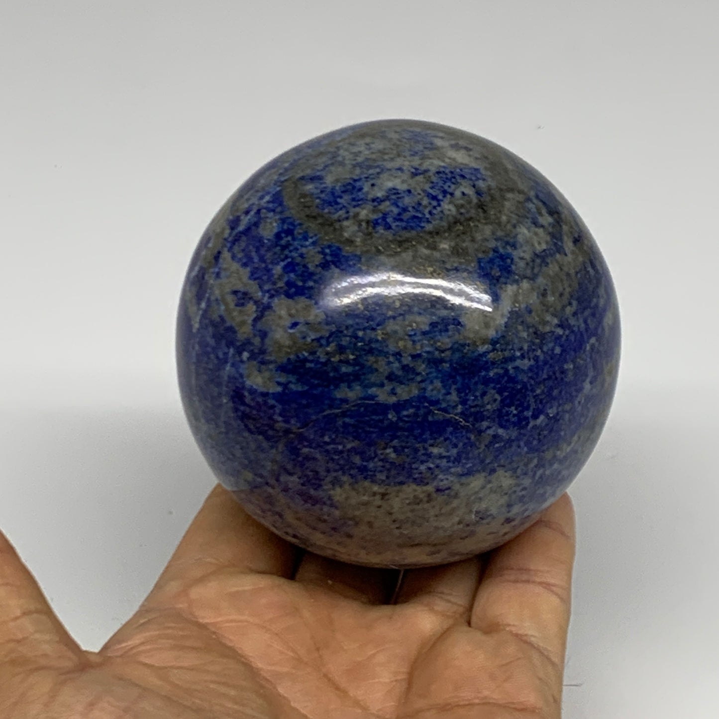 1.62 lbs, 3.1" (77mm), Lapis Lazuli Sphere Ball Gemstone @Afghanistan, B33144