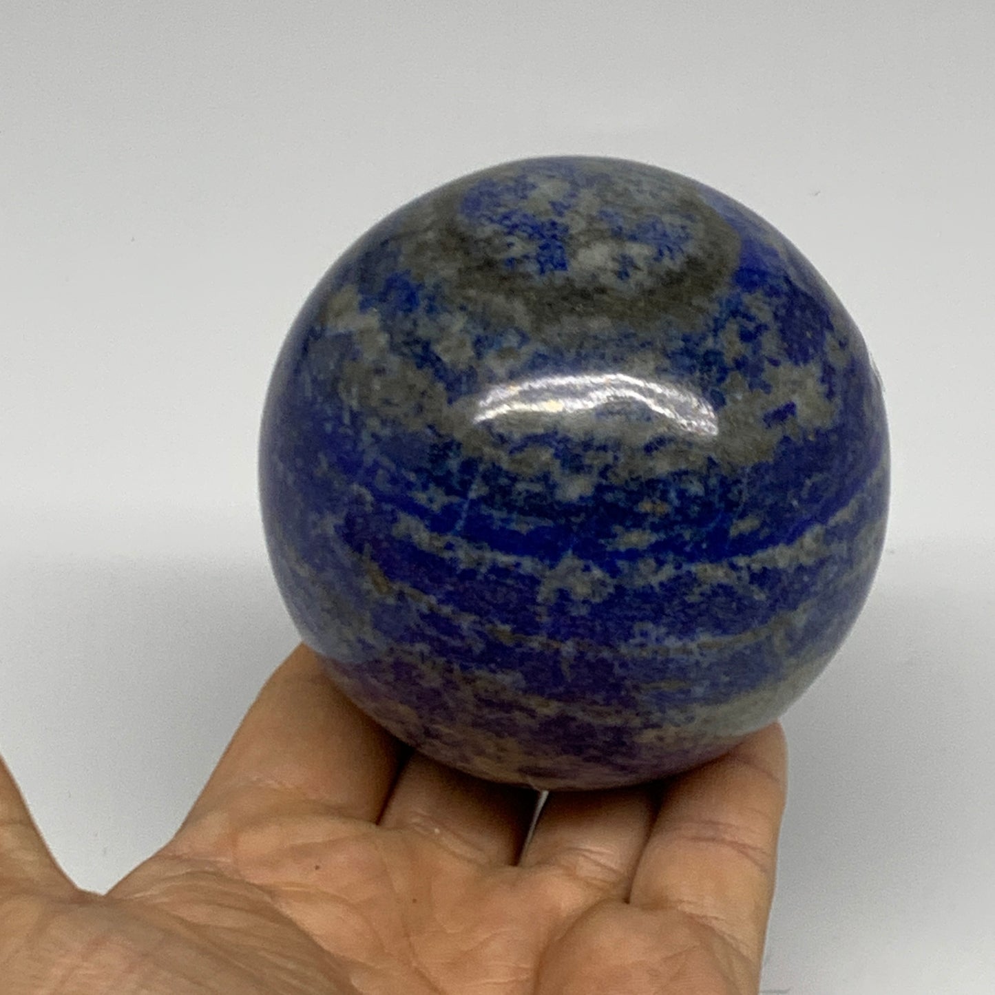 1.62 lbs, 3.1" (77mm), Lapis Lazuli Sphere Ball Gemstone @Afghanistan, B33144