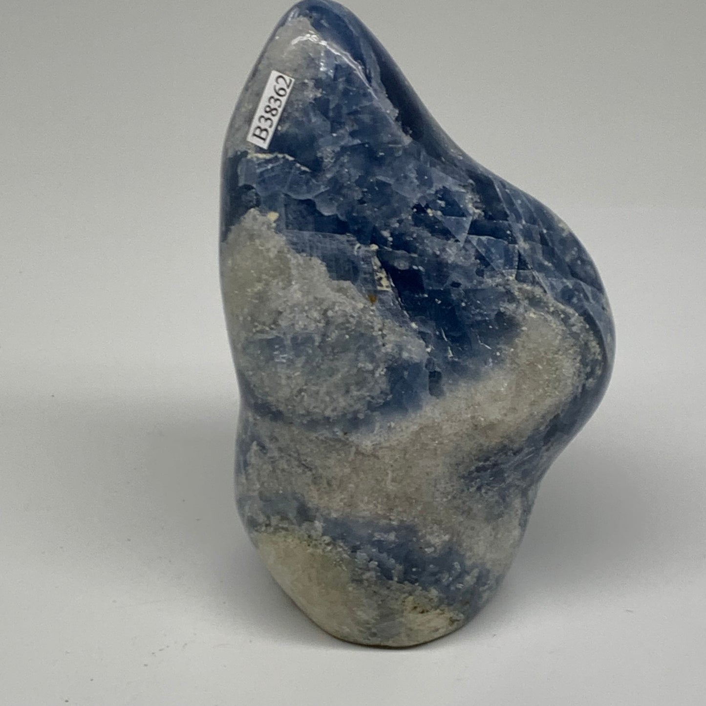 1.59 lbs, 4.9"x3"x2.3", Natural Blue Calcite Polished Freeform Stands, B38362