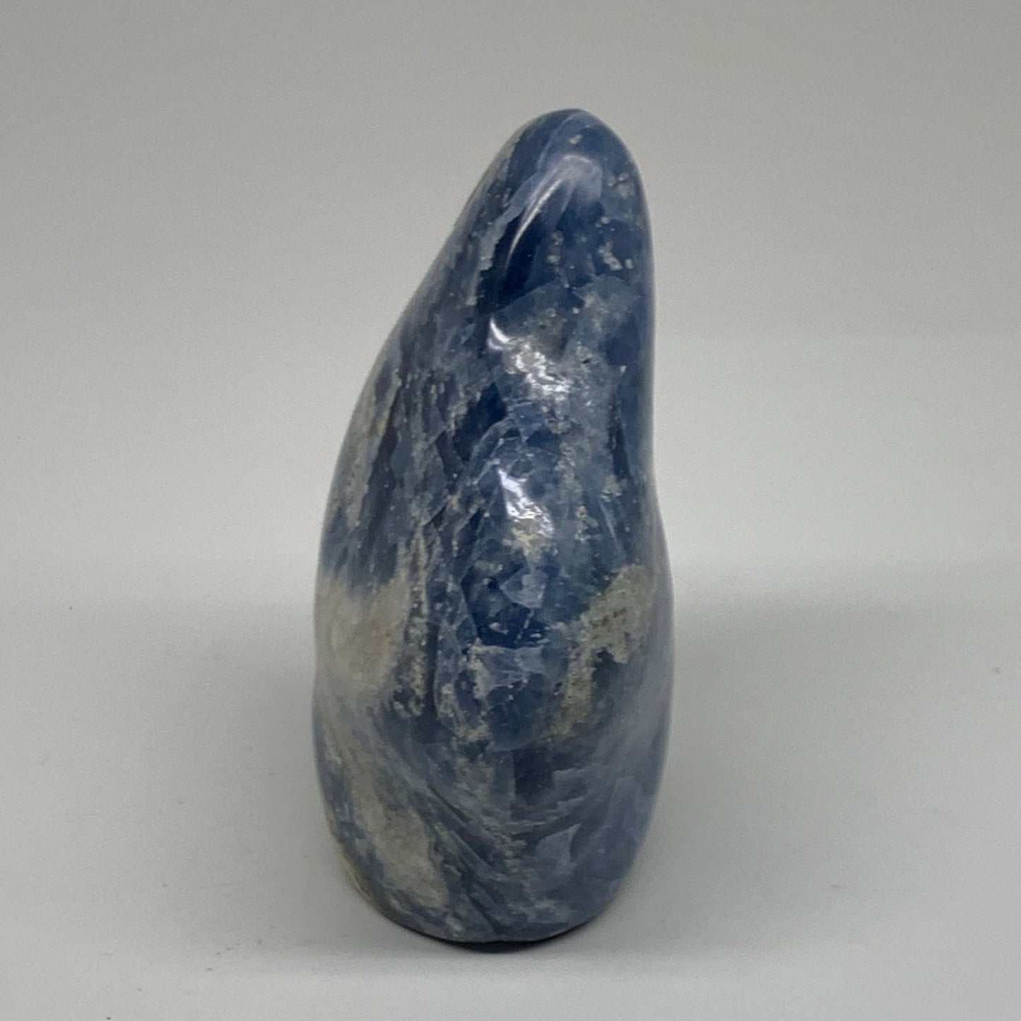 1.59 lbs, 4.9"x3"x2.3", Natural Blue Calcite Polished Freeform Stands, B38362