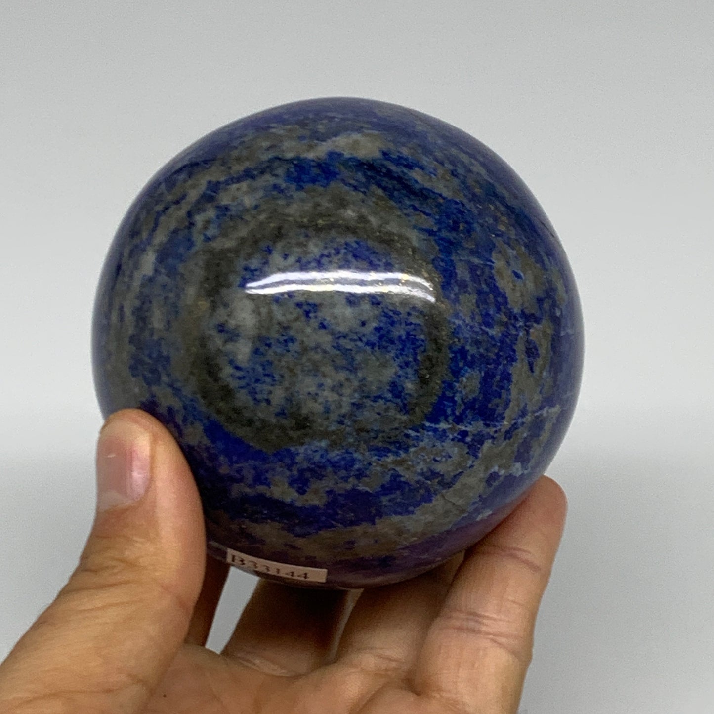 1.62 lbs, 3.1" (77mm), Lapis Lazuli Sphere Ball Gemstone @Afghanistan, B33144