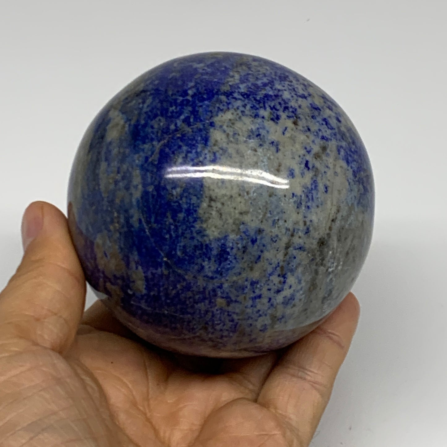 1.62 lbs, 3.1" (77mm), Lapis Lazuli Sphere Ball Gemstone @Afghanistan, B33144