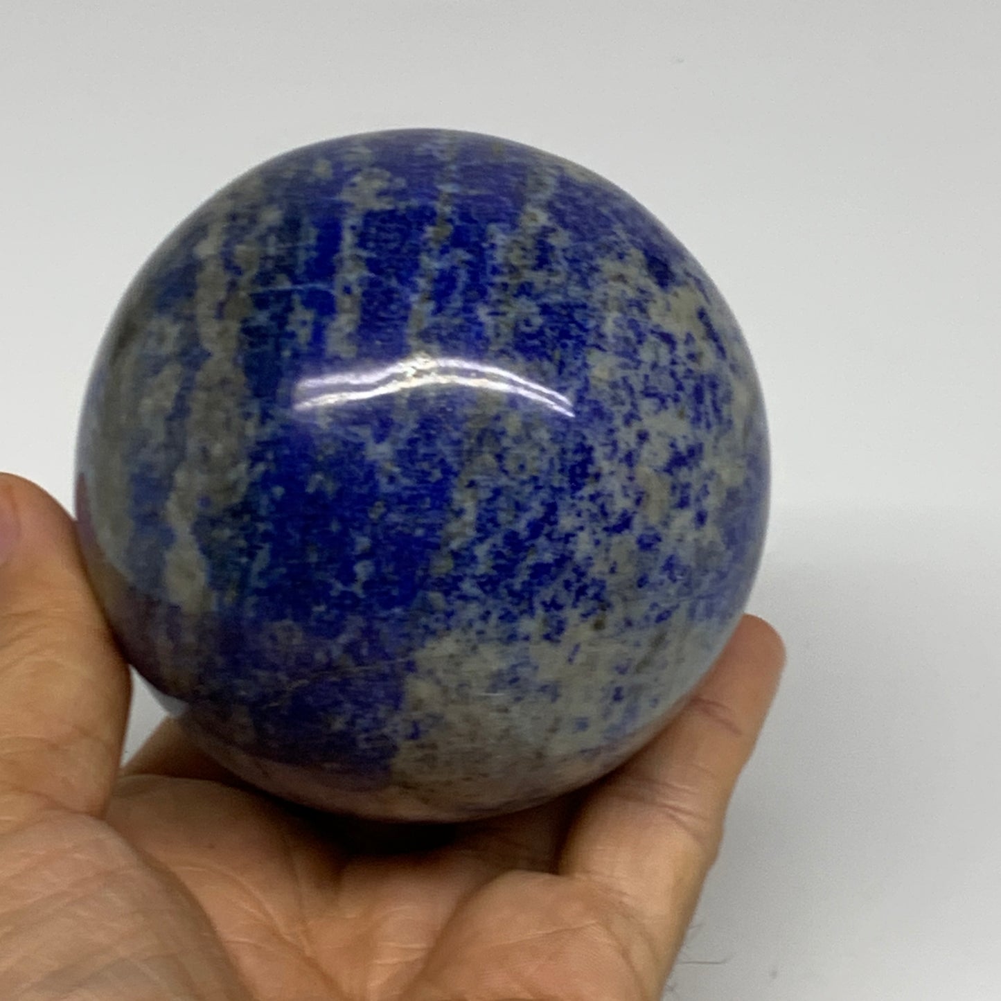 1.62 lbs, 3.1" (77mm), Lapis Lazuli Sphere Ball Gemstone @Afghanistan, B33144