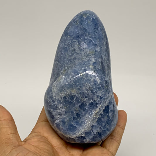 1.2 lbs, 4.6"x2.5"x2.1", Natural Blue Calcite Polished Freeform Stands, B38363