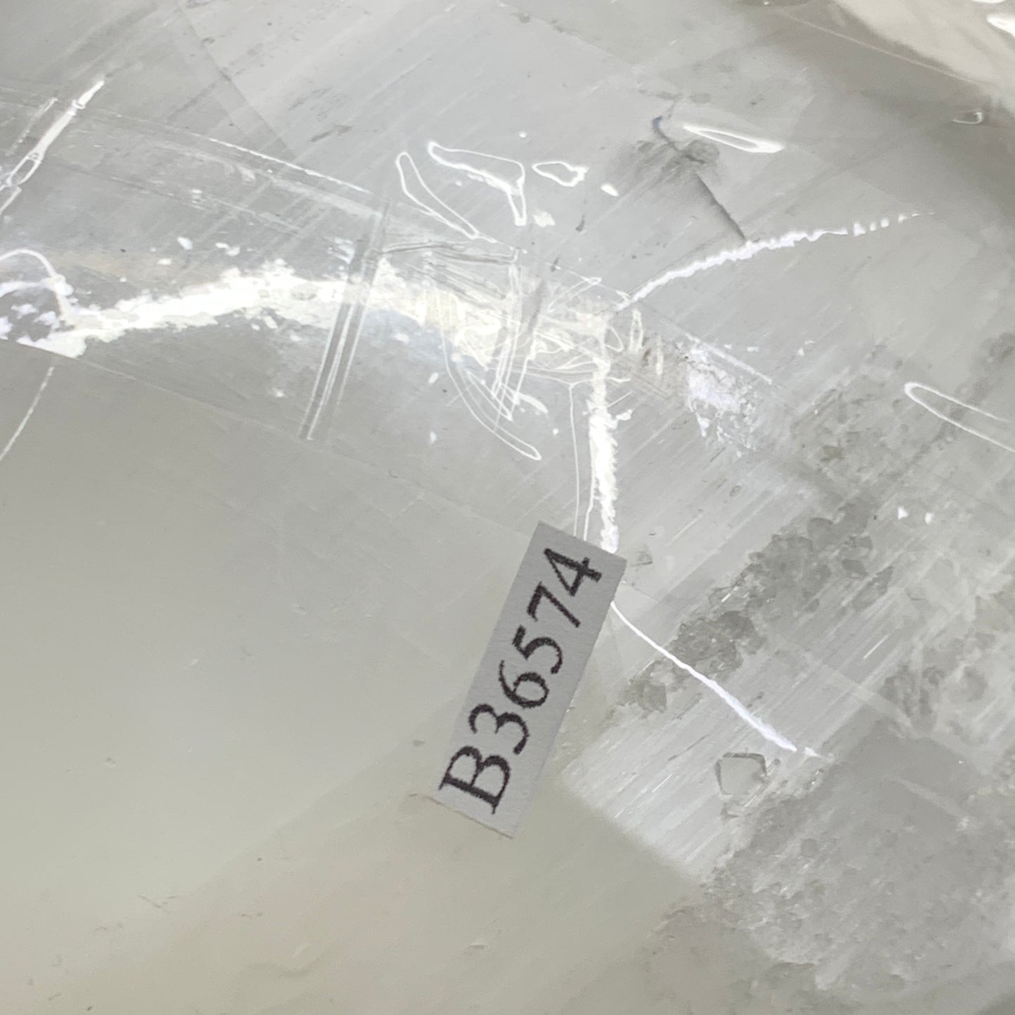 0.98 lbs, 3.9"x3.8"x1.7", Selenite Half Puffy Heart Crystals, Satin Spar, B36574