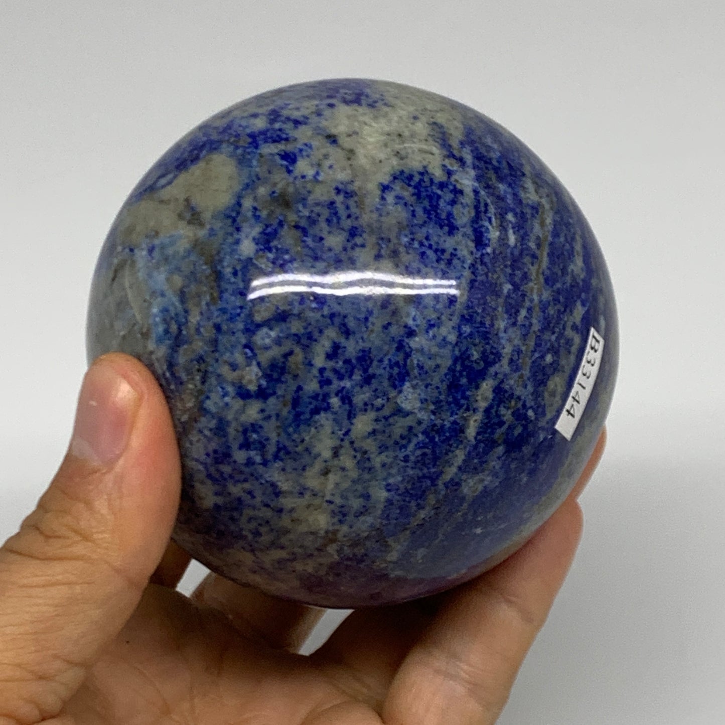 1.62 lbs, 3.1" (77mm), Lapis Lazuli Sphere Ball Gemstone @Afghanistan, B33144