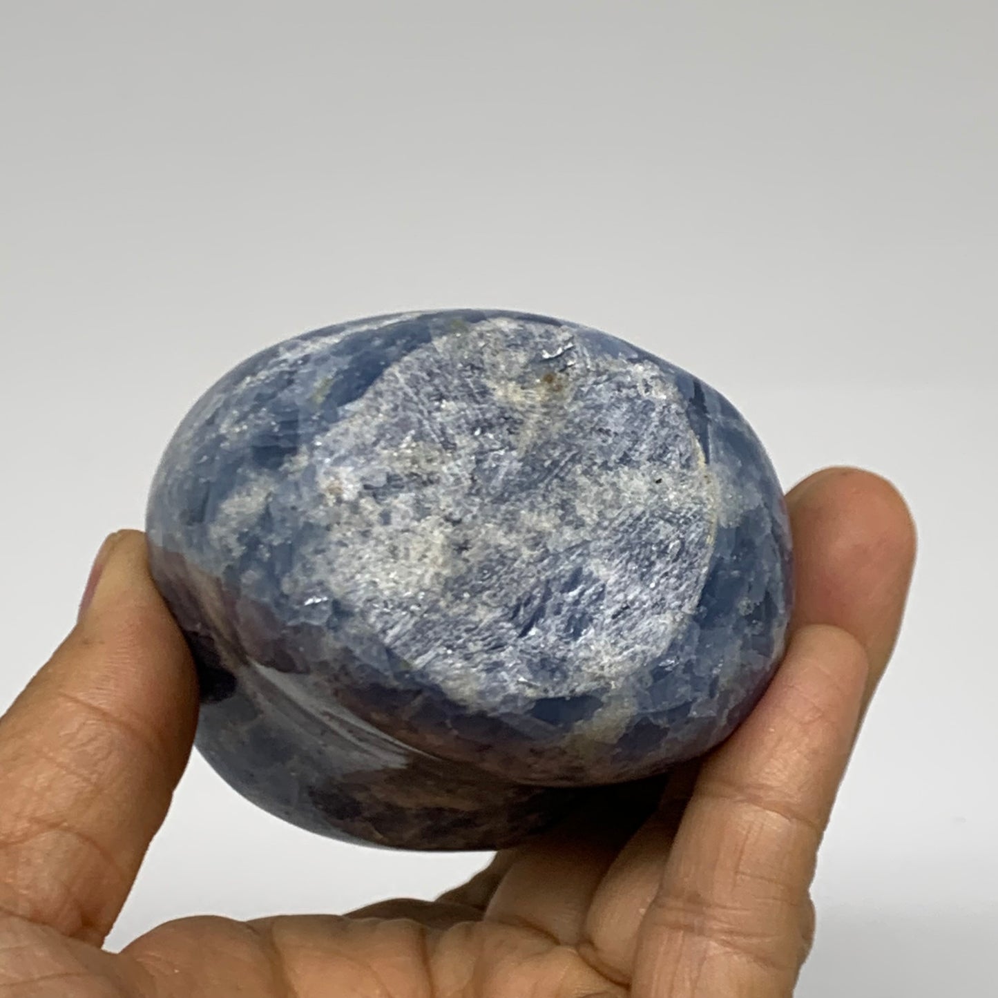 1.2 lbs, 4.6"x2.5"x2.1", Natural Blue Calcite Polished Freeform Stands, B38363