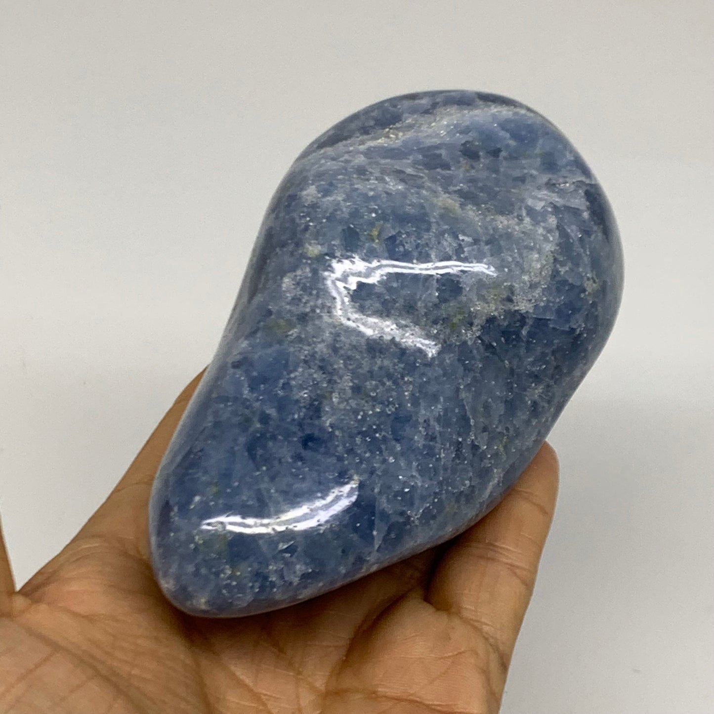 1.2 lbs, 4.6"x2.5"x2.1", Natural Blue Calcite Polished Freeform Stands, B38363