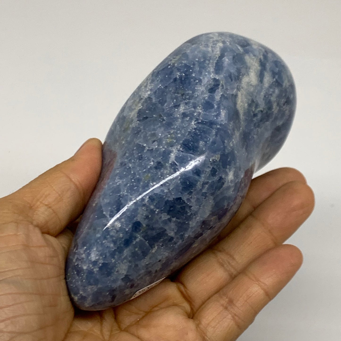 1.2 lbs, 4.6"x2.5"x2.1", Natural Blue Calcite Polished Freeform Stands, B38363
