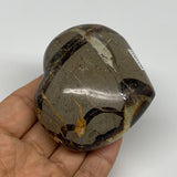 0.45 lbs, 2.4"x2.8"x1.4" Septarian Nodules Heart Polished Healing Crystal, B3103