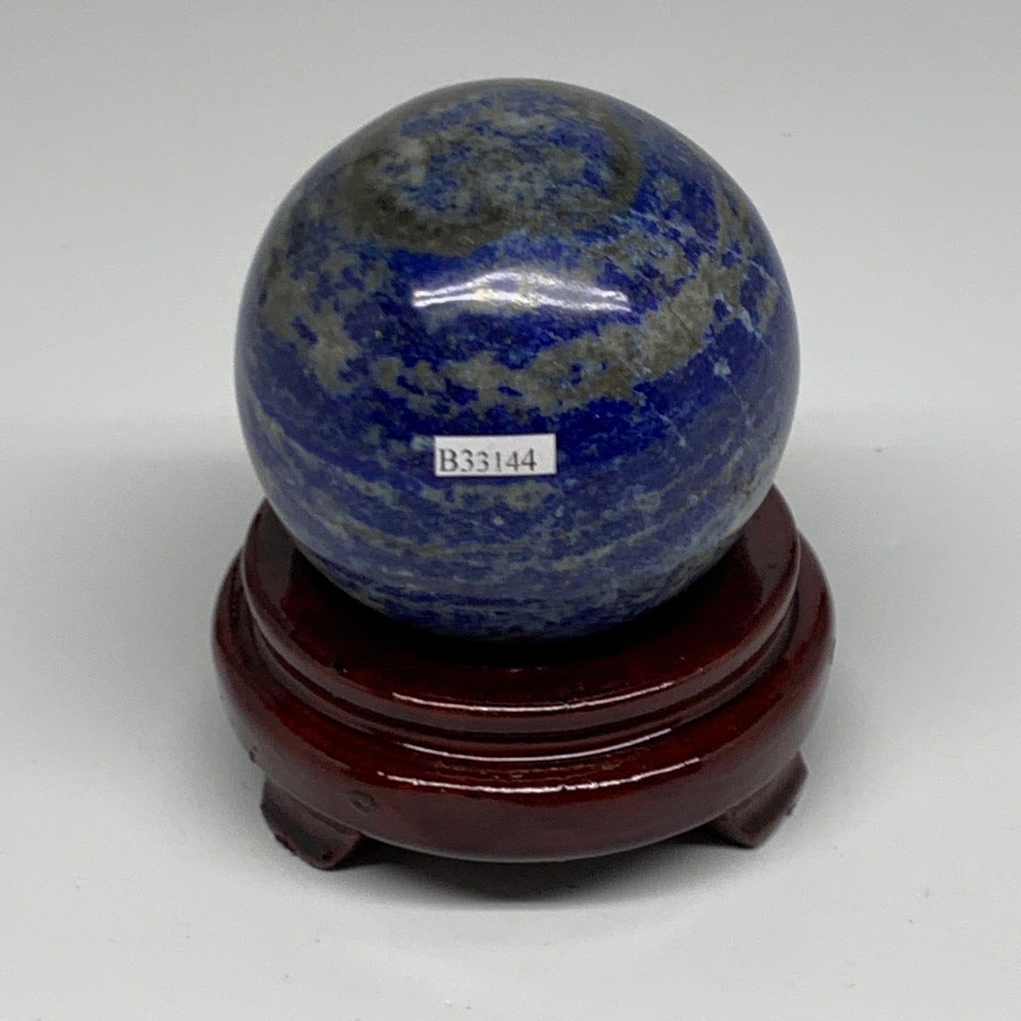1.62 lbs, 3.1" (77mm), Lapis Lazuli Sphere Ball Gemstone @Afghanistan, B33144