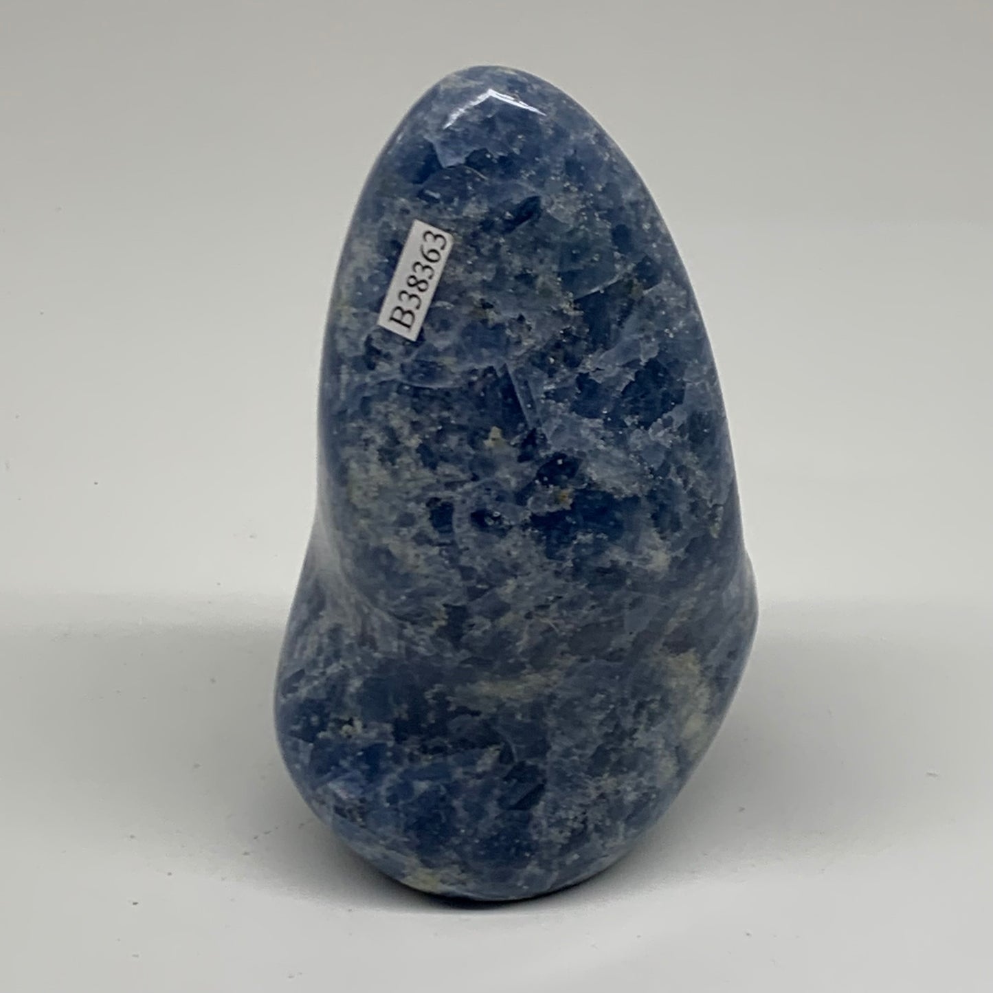 1.2 lbs, 4.6"x2.5"x2.1", Natural Blue Calcite Polished Freeform Stands, B38363