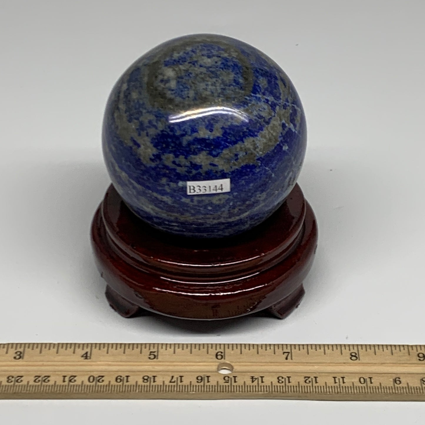 1.62 lbs, 3.1" (77mm), Lapis Lazuli Sphere Ball Gemstone @Afghanistan, B33144