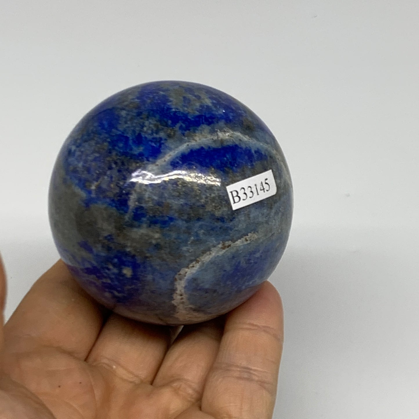 0.79 lbs, 2.4" (60mm), Lapis Lazuli Sphere Ball Gemstone @Afghanistan, B33145