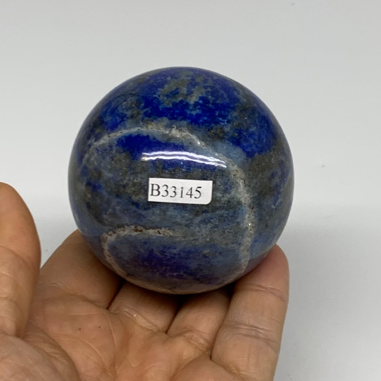 0.79 lbs, 2.4" (60mm), Lapis Lazuli Sphere Ball Gemstone @Afghanistan, B33145