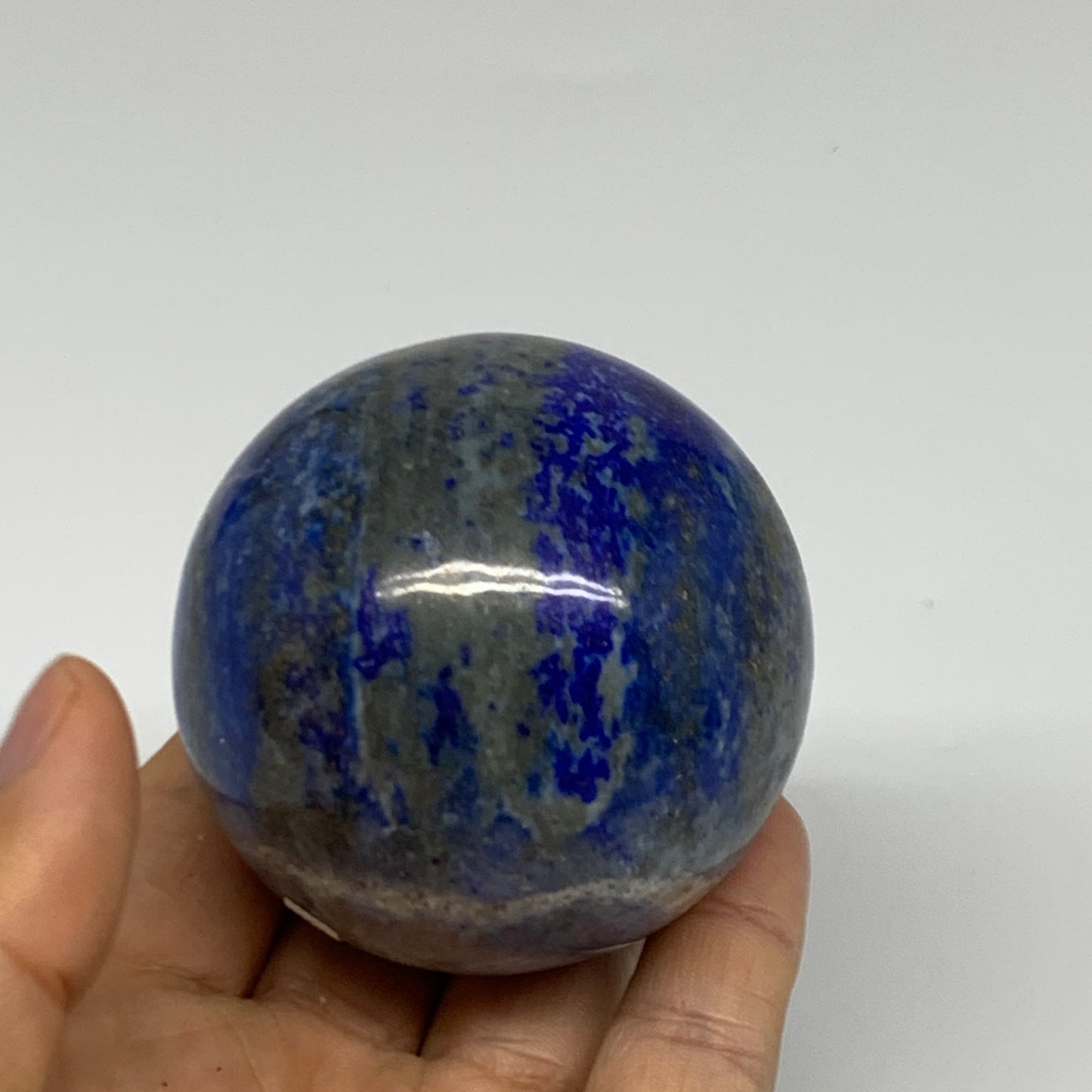 0.79 lbs, 2.4" (60mm), Lapis Lazuli Sphere Ball Gemstone @Afghanistan, B33145