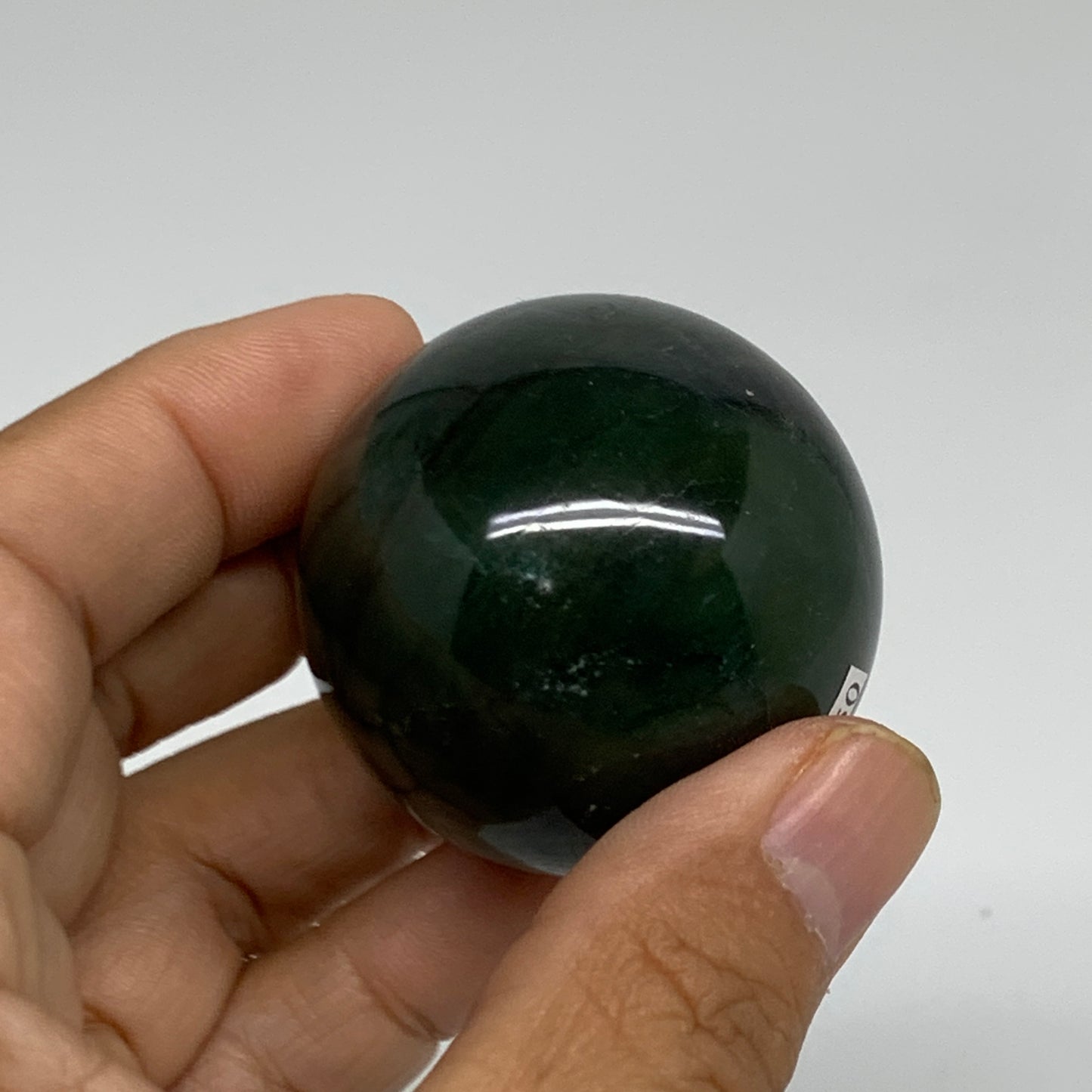 106.1g, 1.7"(42mm) Green Zade Stone Sphere Gemstone,Healing Crystal, B35250