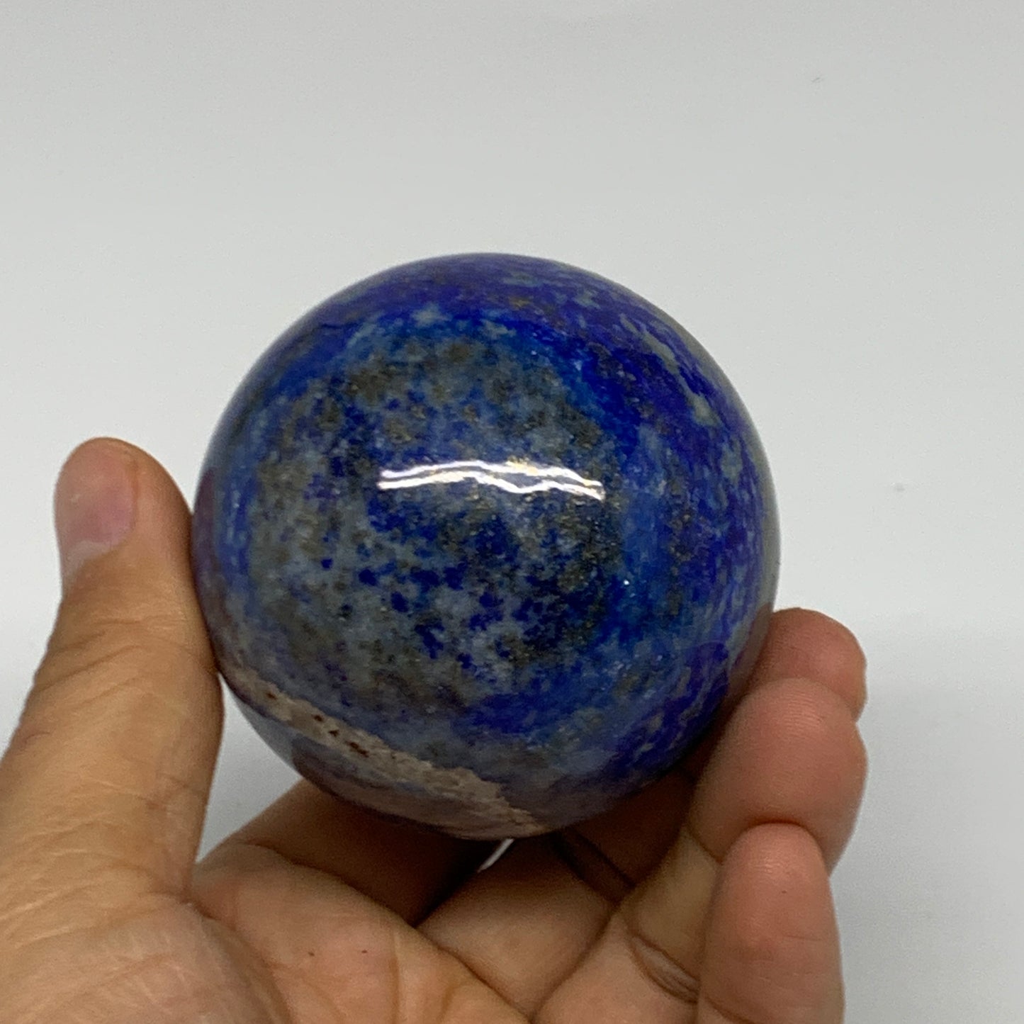 0.79 lbs, 2.4" (60mm), Lapis Lazuli Sphere Ball Gemstone @Afghanistan, B33145