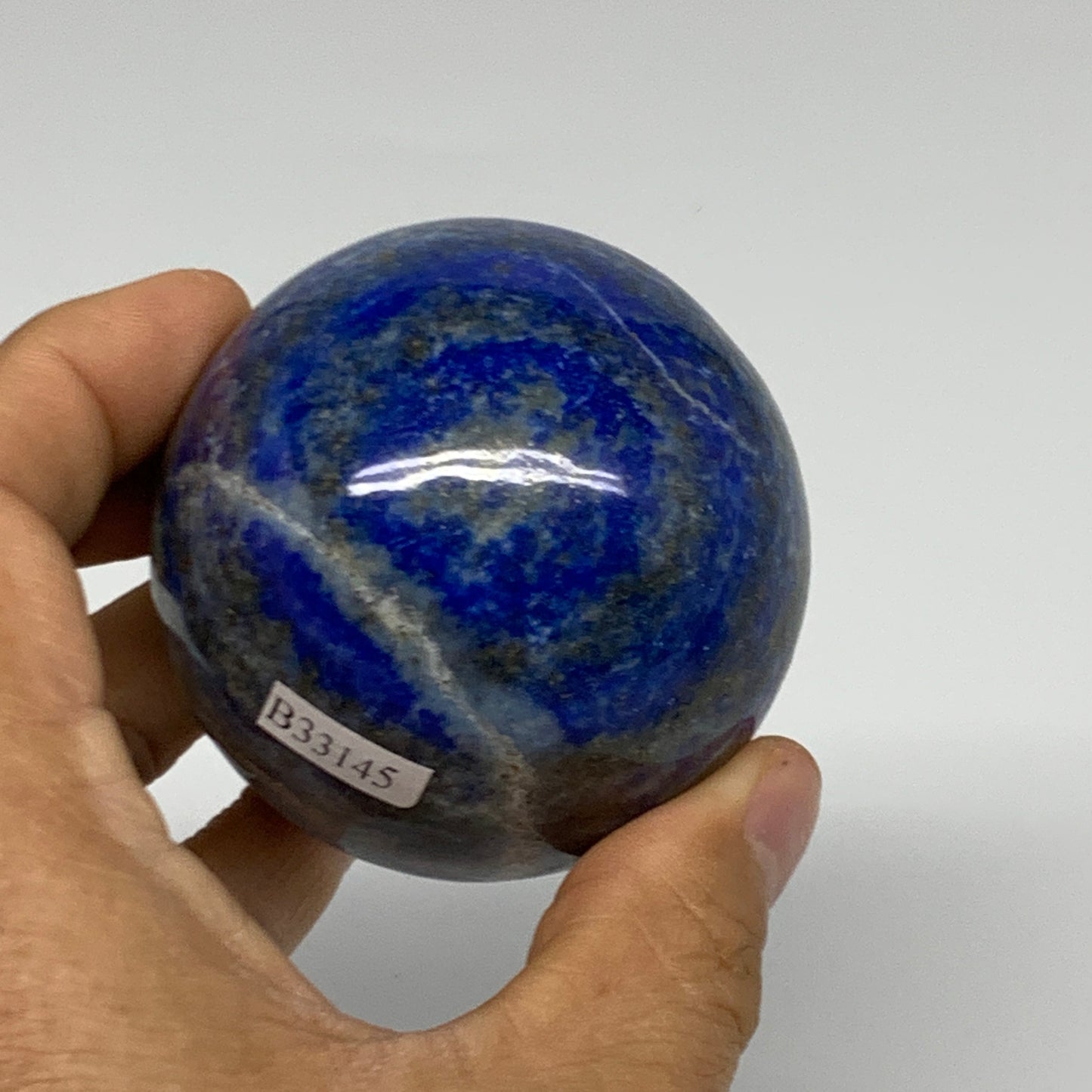 0.79 lbs, 2.4" (60mm), Lapis Lazuli Sphere Ball Gemstone @Afghanistan, B33145