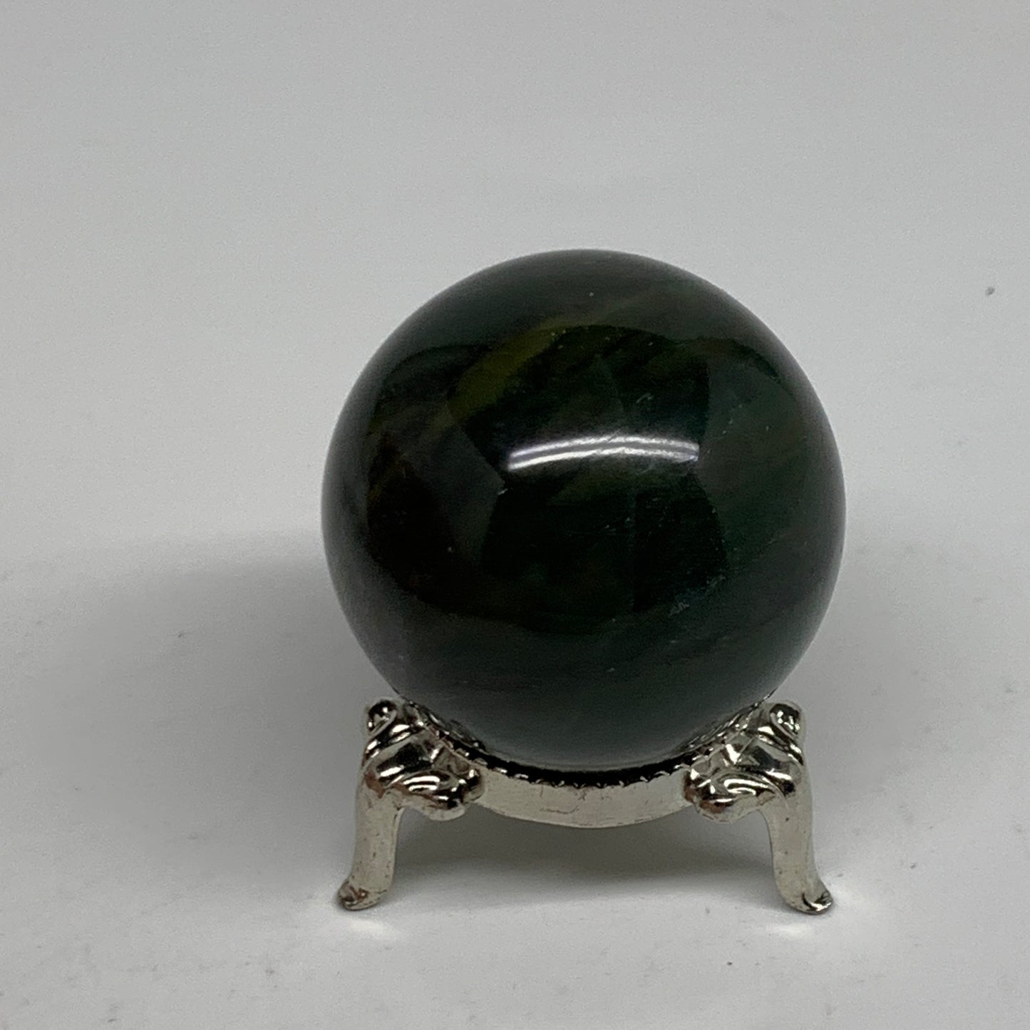 106.1g, 1.7"(42mm) Green Zade Stone Sphere Gemstone,Healing Crystal, B35250