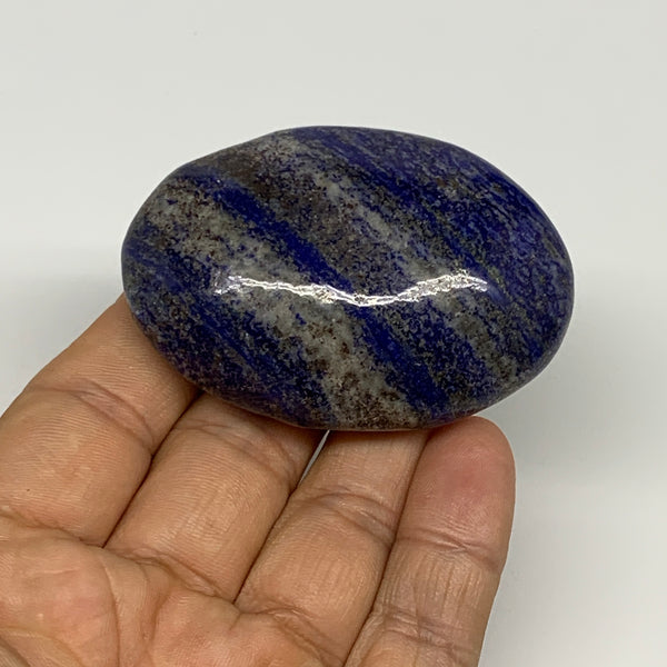 100g,2.4"x1.7"x0.9", Natural Lapis Lazuli Palm Stone @Afghanistan, B30313