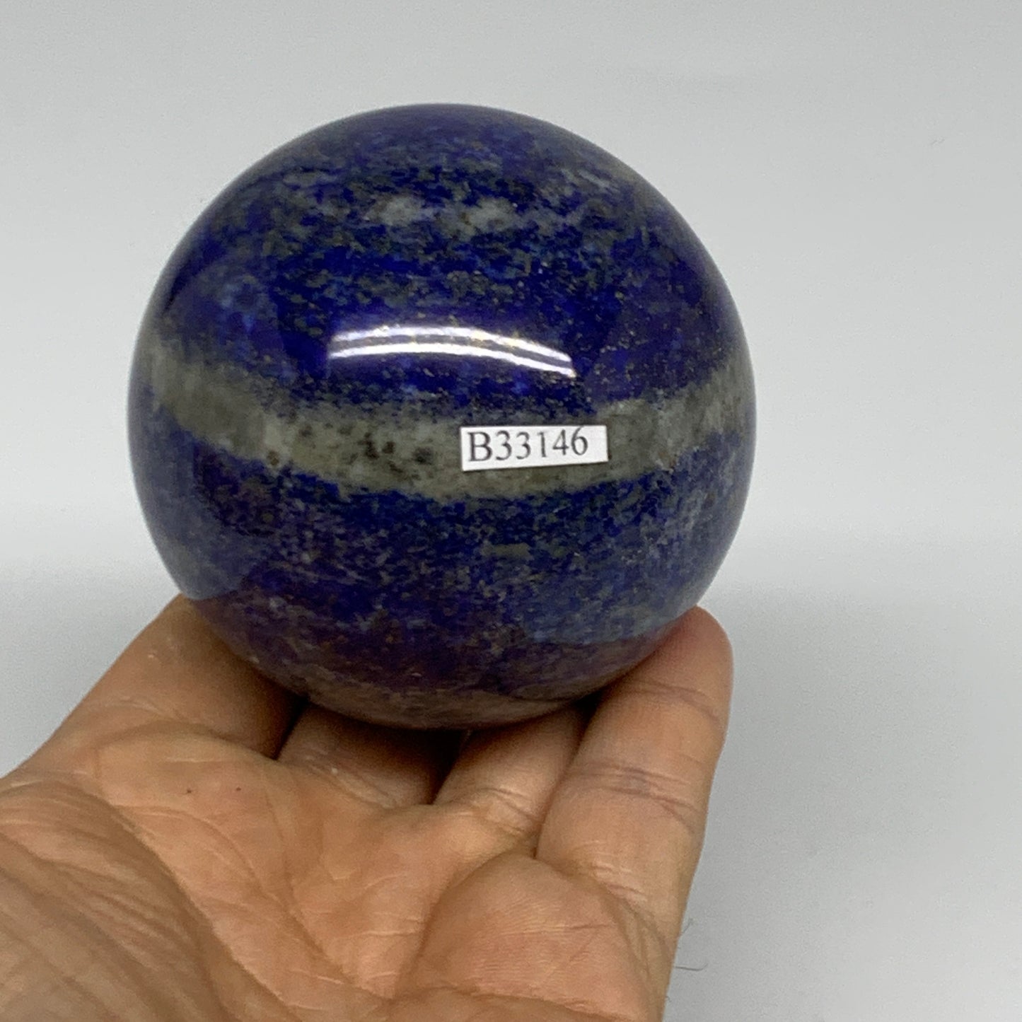 1.14 lbs, 2.7" (69mm), Lapis Lazuli Sphere Ball Gemstone @Afghanistan, B33146