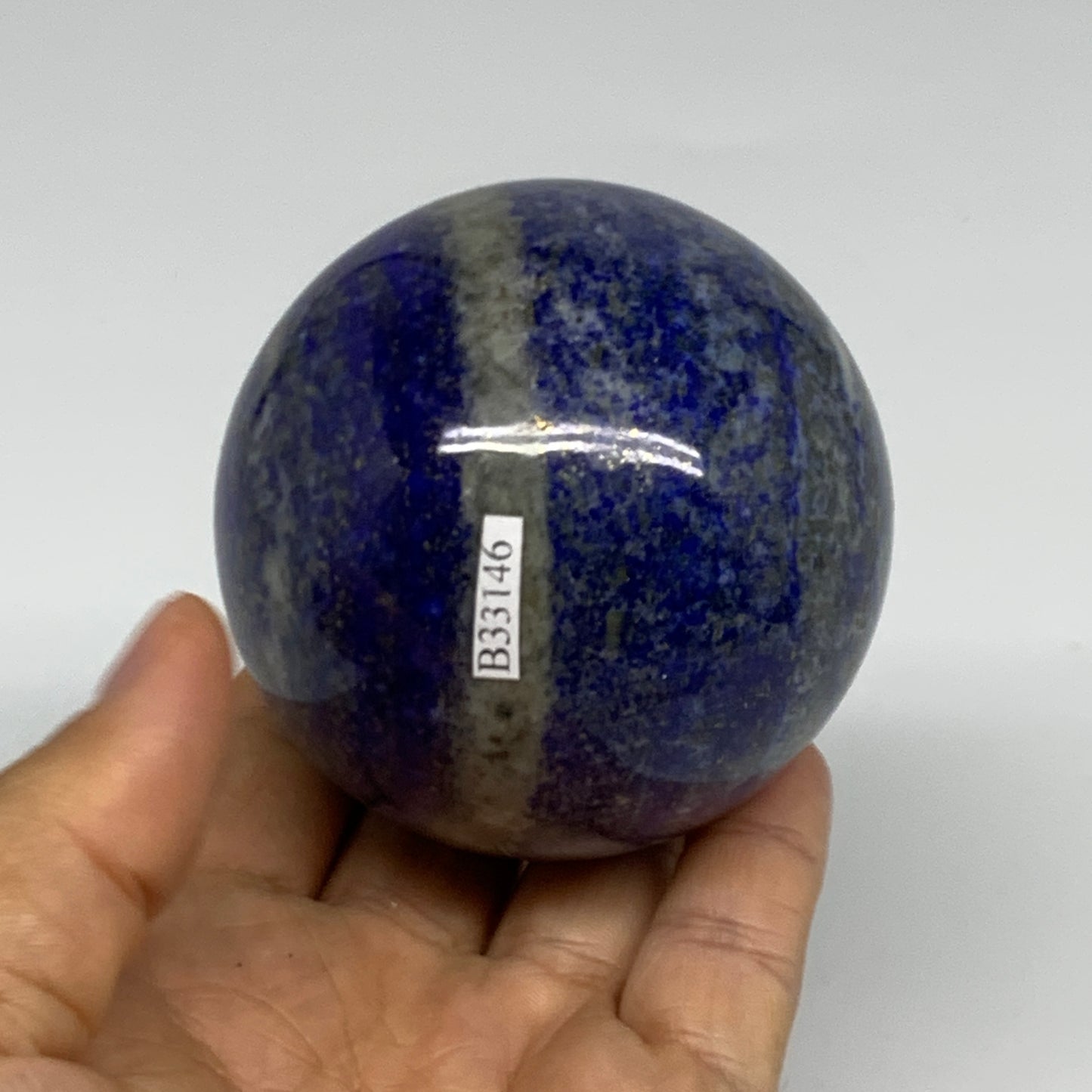 1.14 lbs, 2.7" (69mm), Lapis Lazuli Sphere Ball Gemstone @Afghanistan, B33146