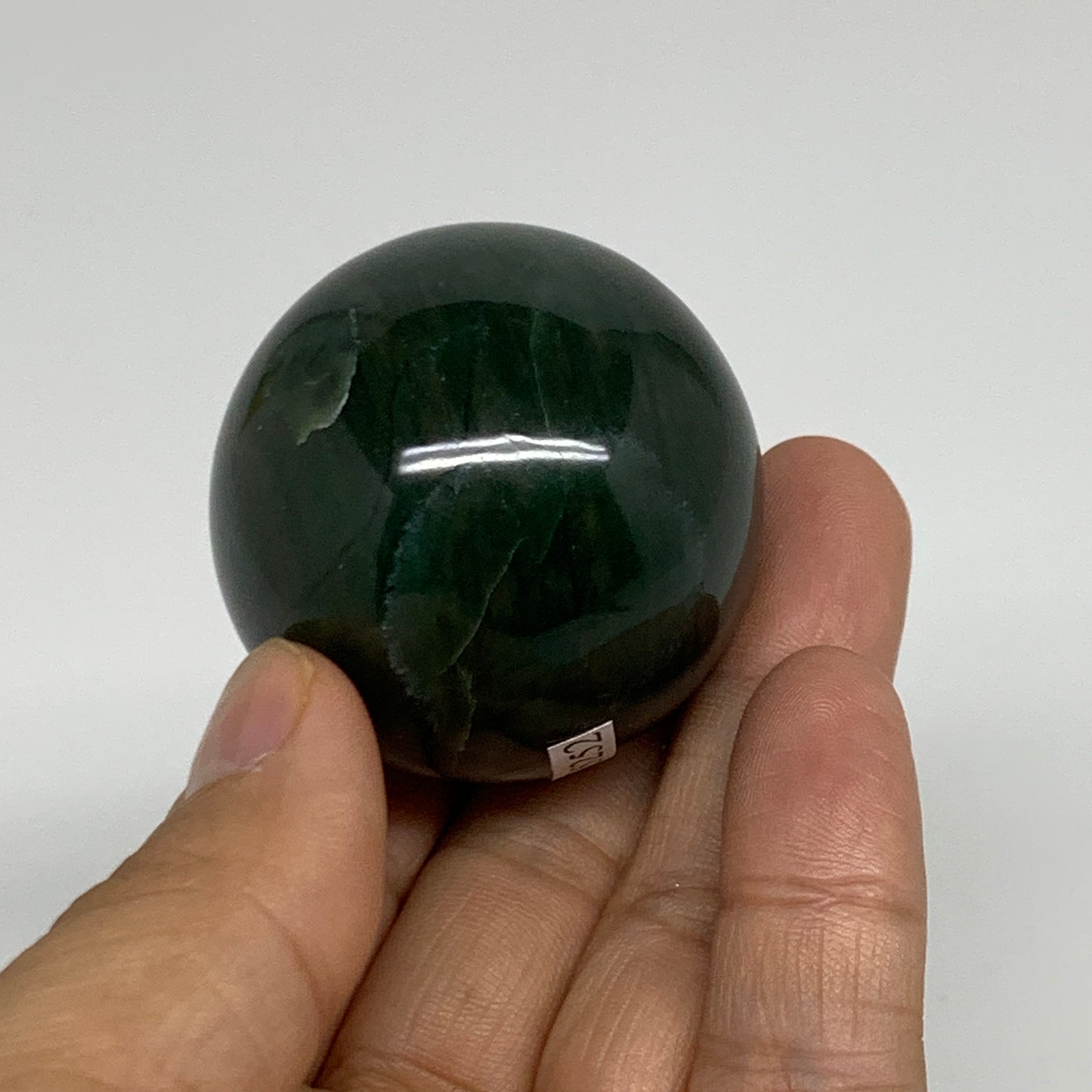 102.7g, 1.7"(42mm) Green Zade Stone Sphere Gemstone,Healing Crystal, B35252