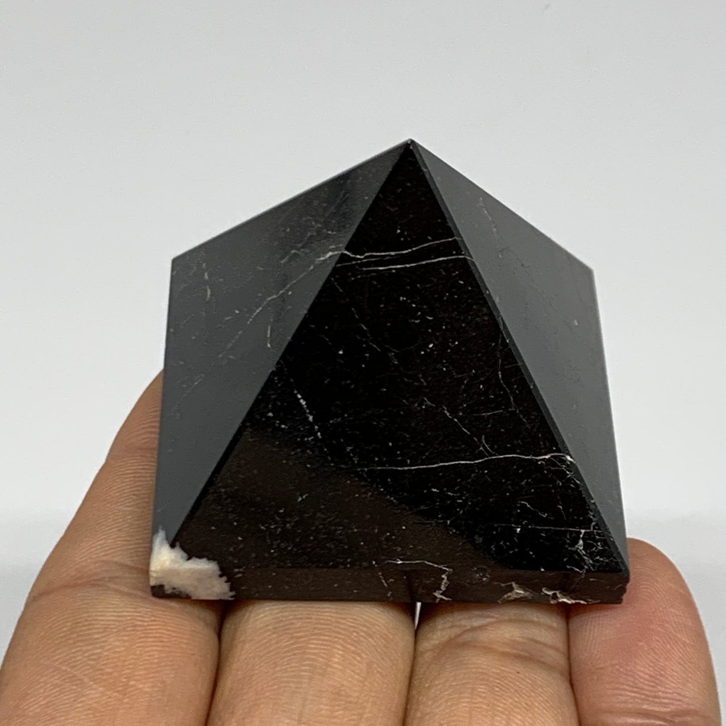 115.8g, 1.7"x1.7"x1.8", Black Tourmaline Pyramid Gemstone,Healing Crystal, B3183