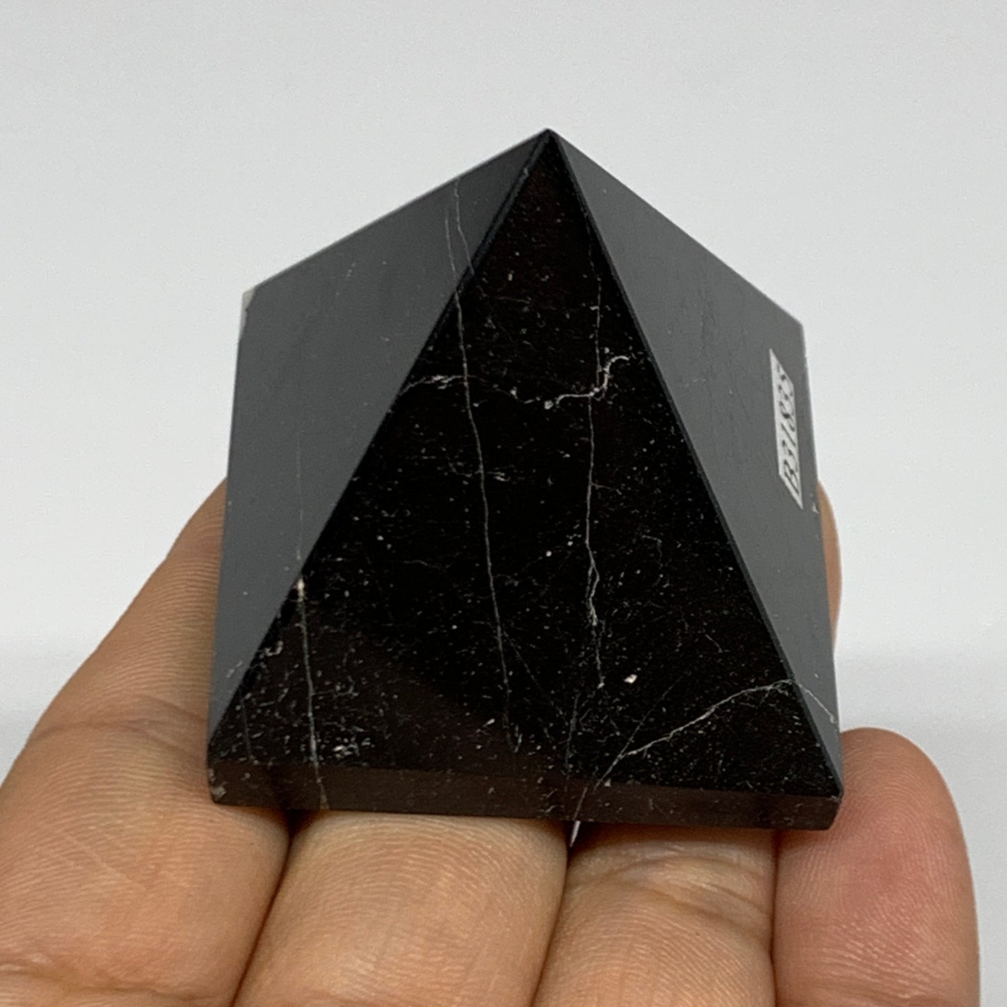 115.8g, 1.7"x1.7"x1.8", Black Tourmaline Pyramid Gemstone,Healing Crystal, B3183