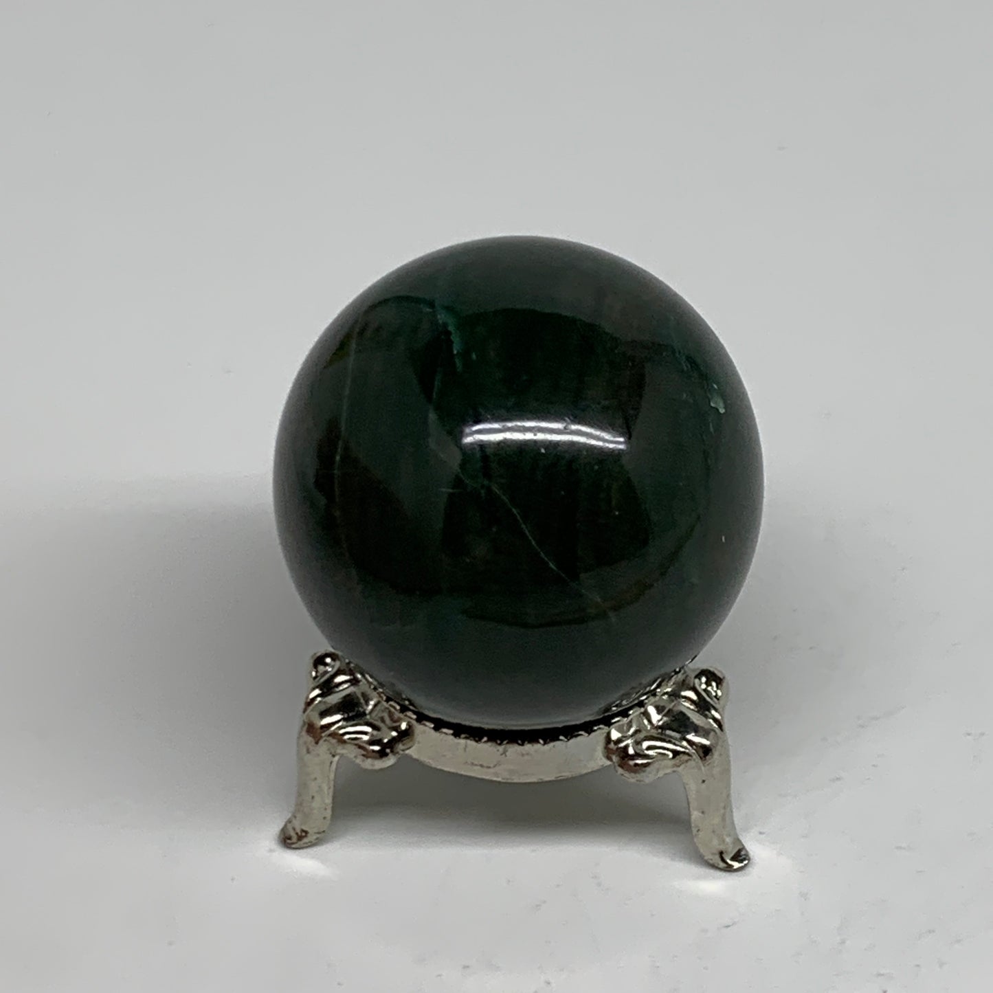 102.7g, 1.7"(42mm) Green Zade Stone Sphere Gemstone,Healing Crystal, B35252