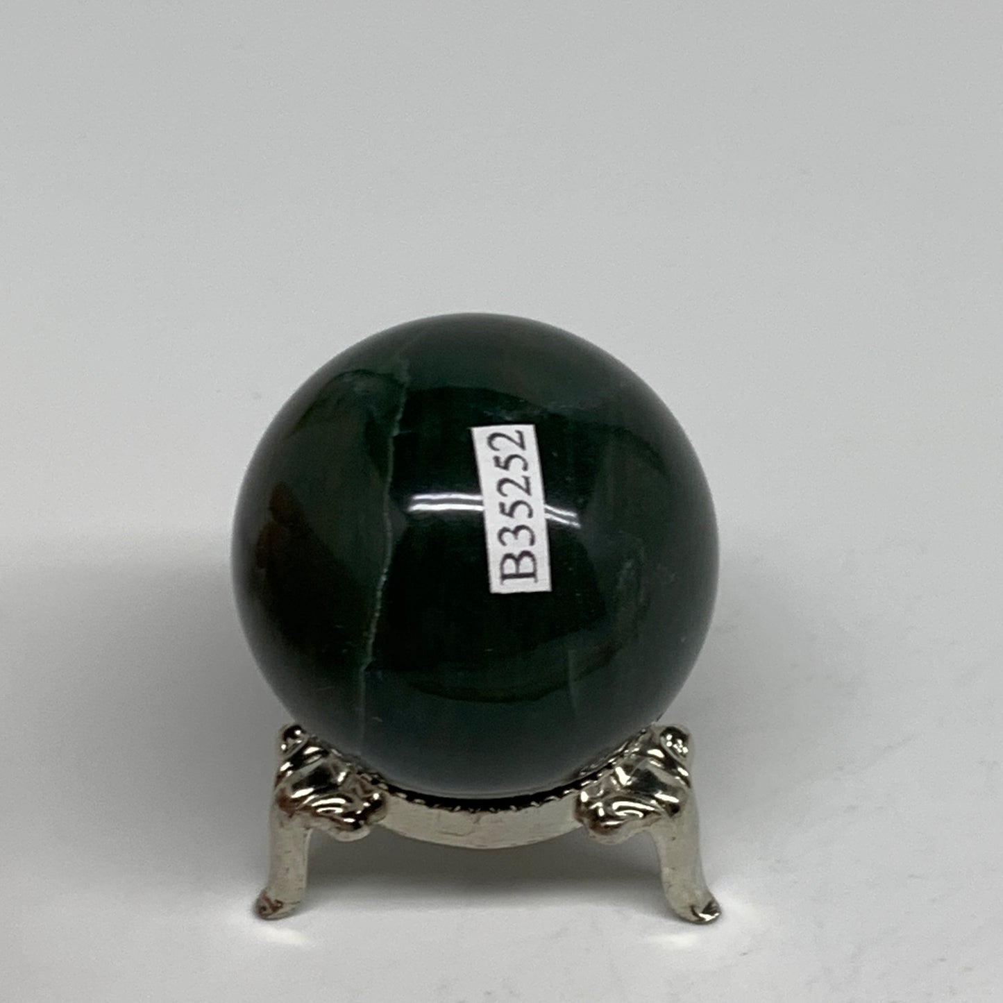 102.7g, 1.7"(42mm) Green Zade Stone Sphere Gemstone,Healing Crystal, B35252