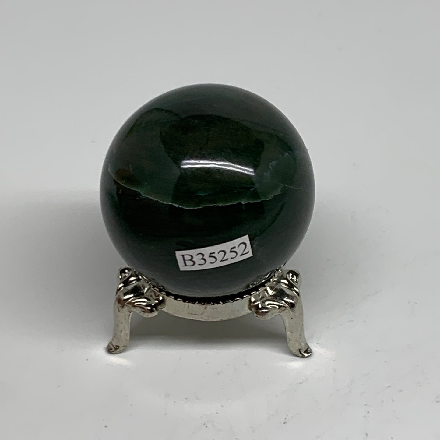 102.7g, 1.7"(42mm) Green Zade Stone Sphere Gemstone,Healing Crystal, B35252