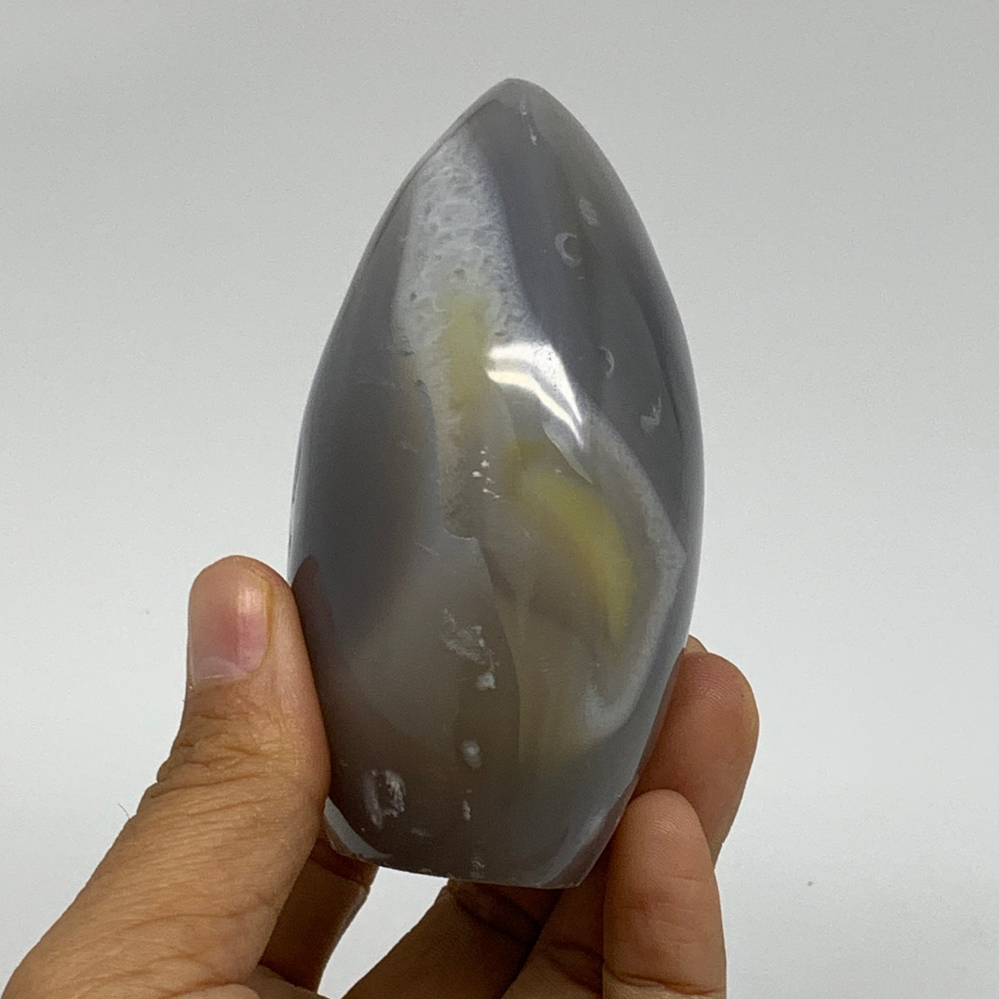 0.84 lbs, 3.6"x2.6"x1.8" Orca Agate Freeform Reiki Energy Crystal Reiki, B37504