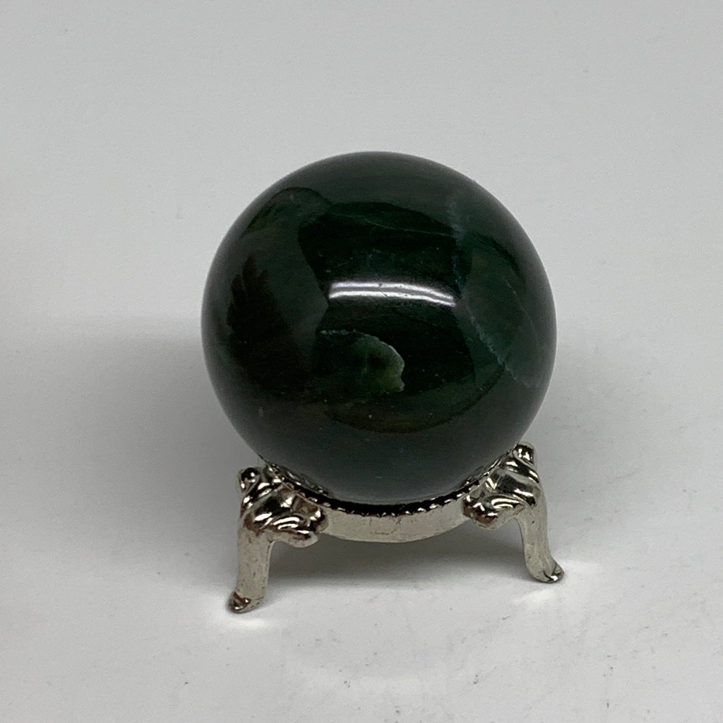 102.7g, 1.7"(42mm) Green Zade Stone Sphere Gemstone,Healing Crystal, B35252