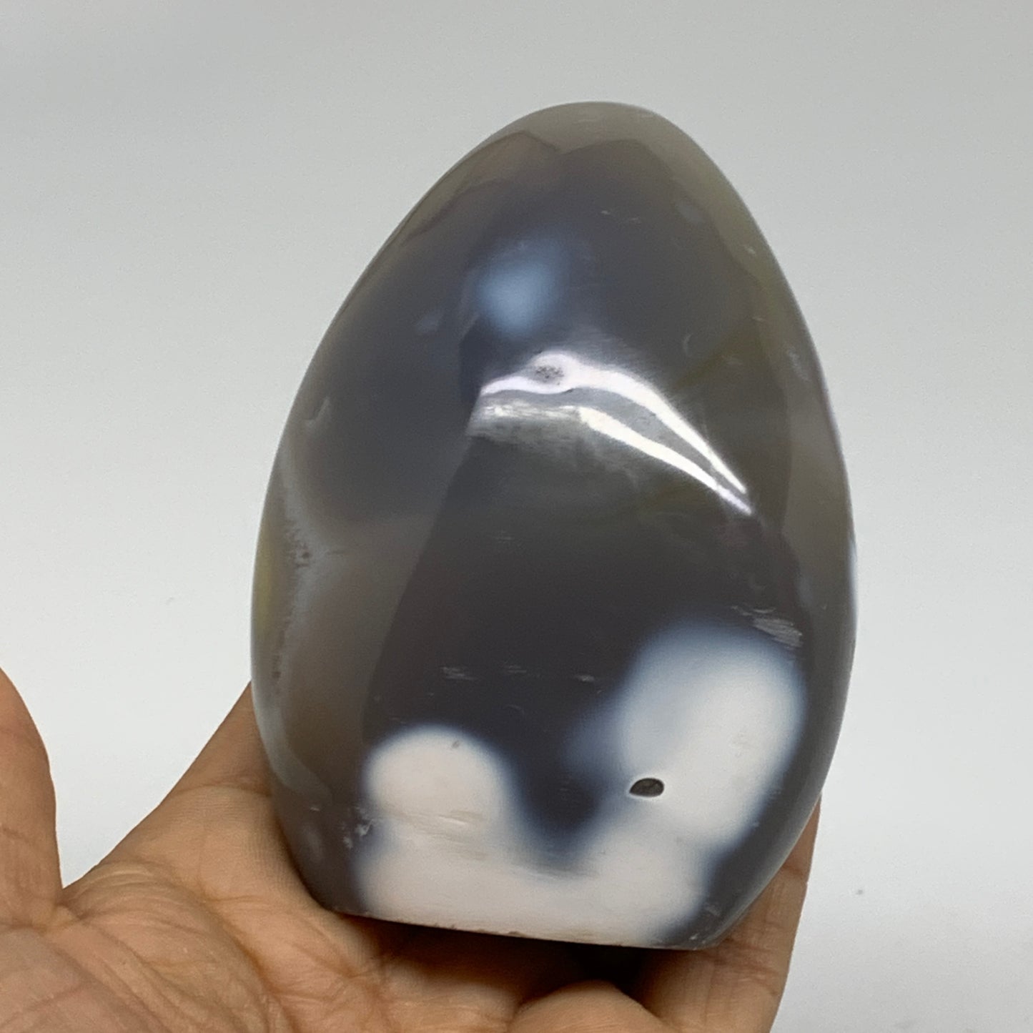 0.84 lbs, 3.6"x2.6"x1.8" Orca Agate Freeform Reiki Energy Crystal Reiki, B37504