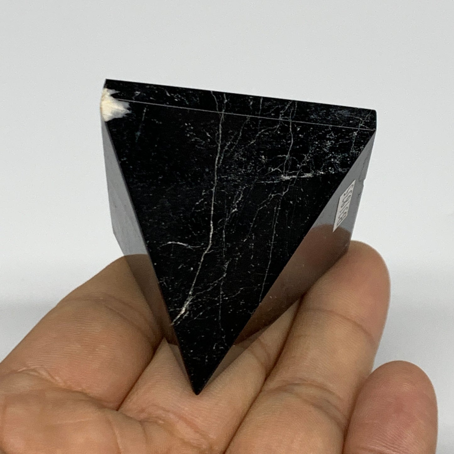 115.8g, 1.7"x1.7"x1.8", Black Tourmaline Pyramid Gemstone,Healing Crystal, B3183