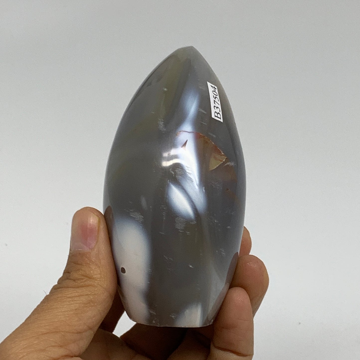 0.84 lbs, 3.6"x2.6"x1.8" Orca Agate Freeform Reiki Energy Crystal Reiki, B37504