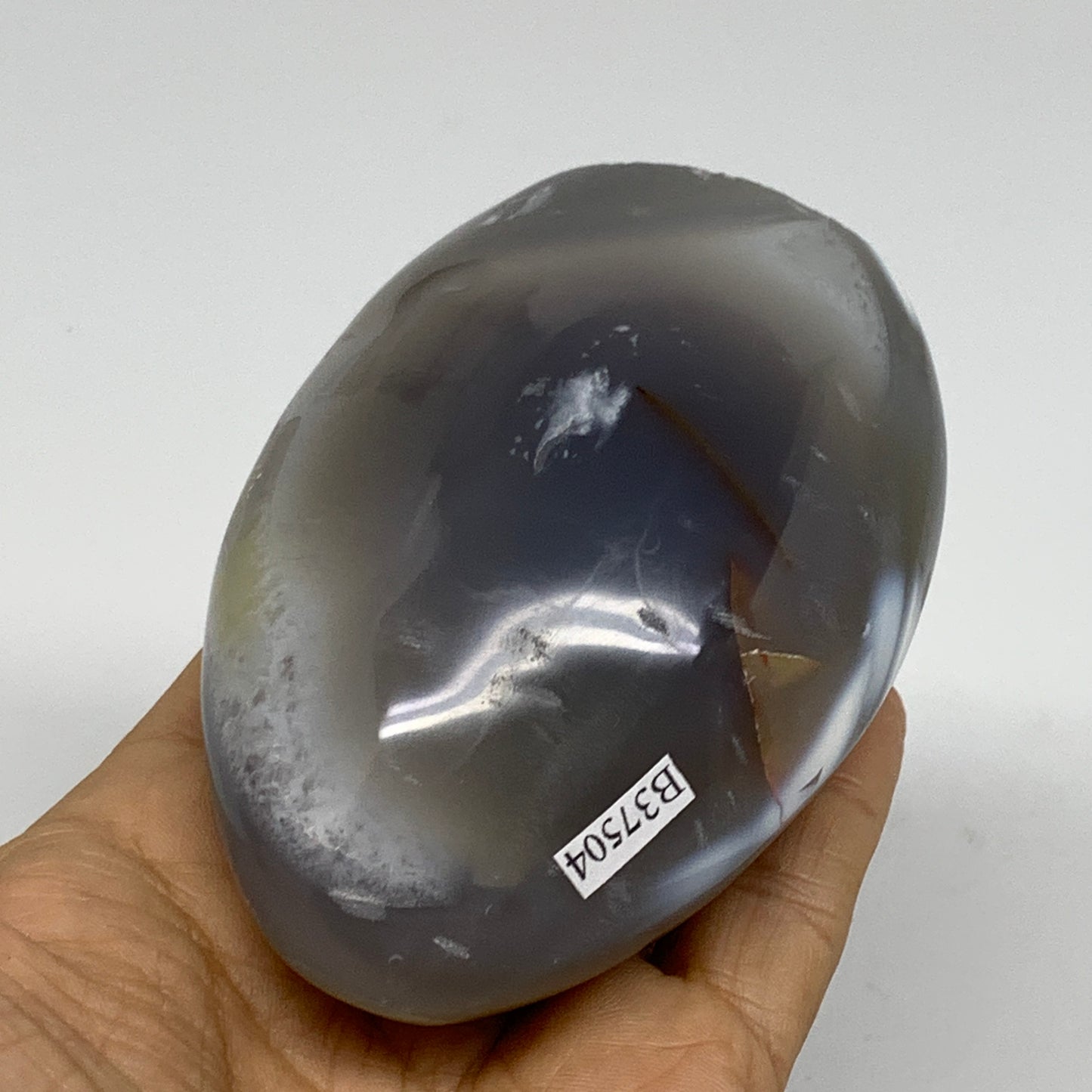 0.84 lbs, 3.6"x2.6"x1.8" Orca Agate Freeform Reiki Energy Crystal Reiki, B37504