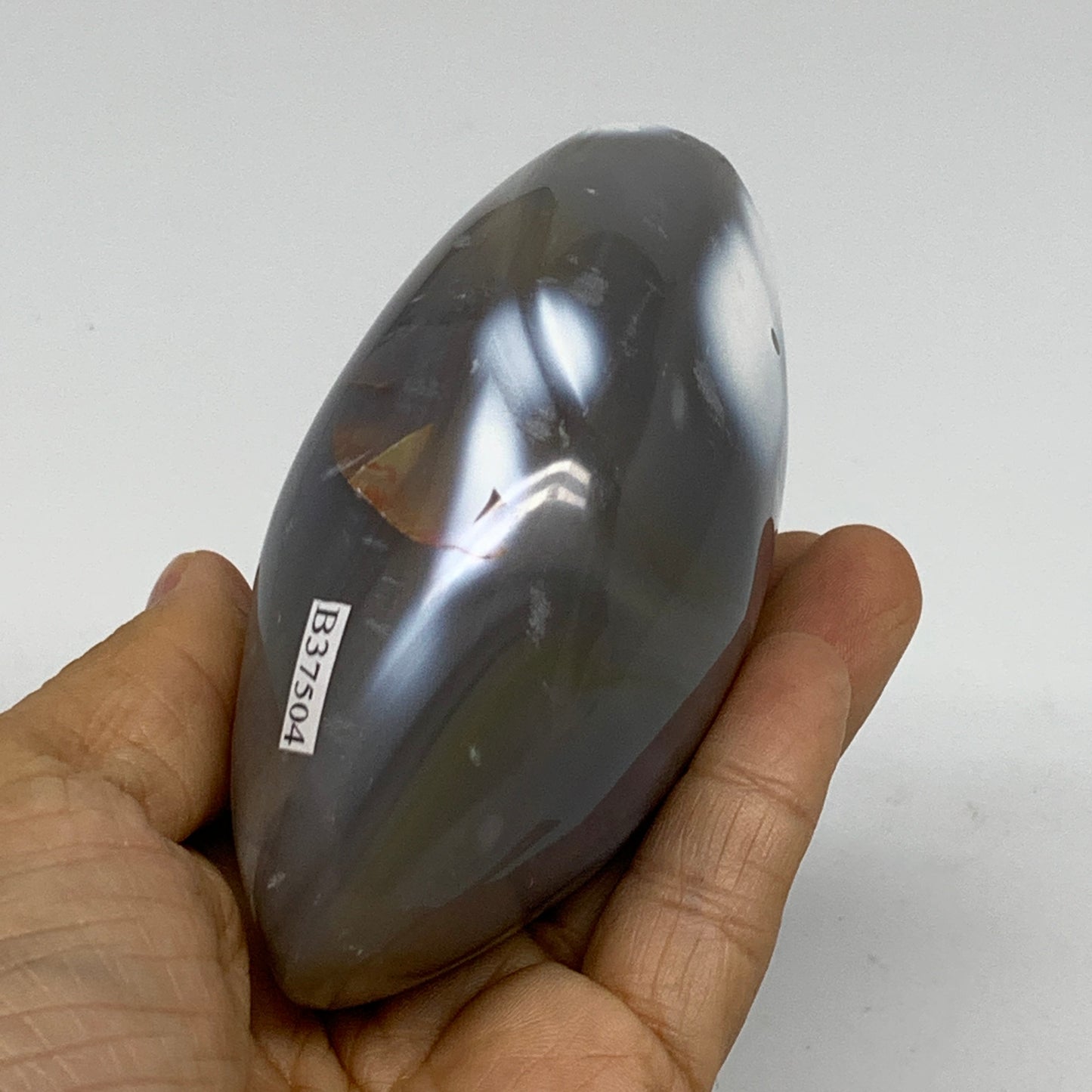 0.84 lbs, 3.6"x2.6"x1.8" Orca Agate Freeform Reiki Energy Crystal Reiki, B37504