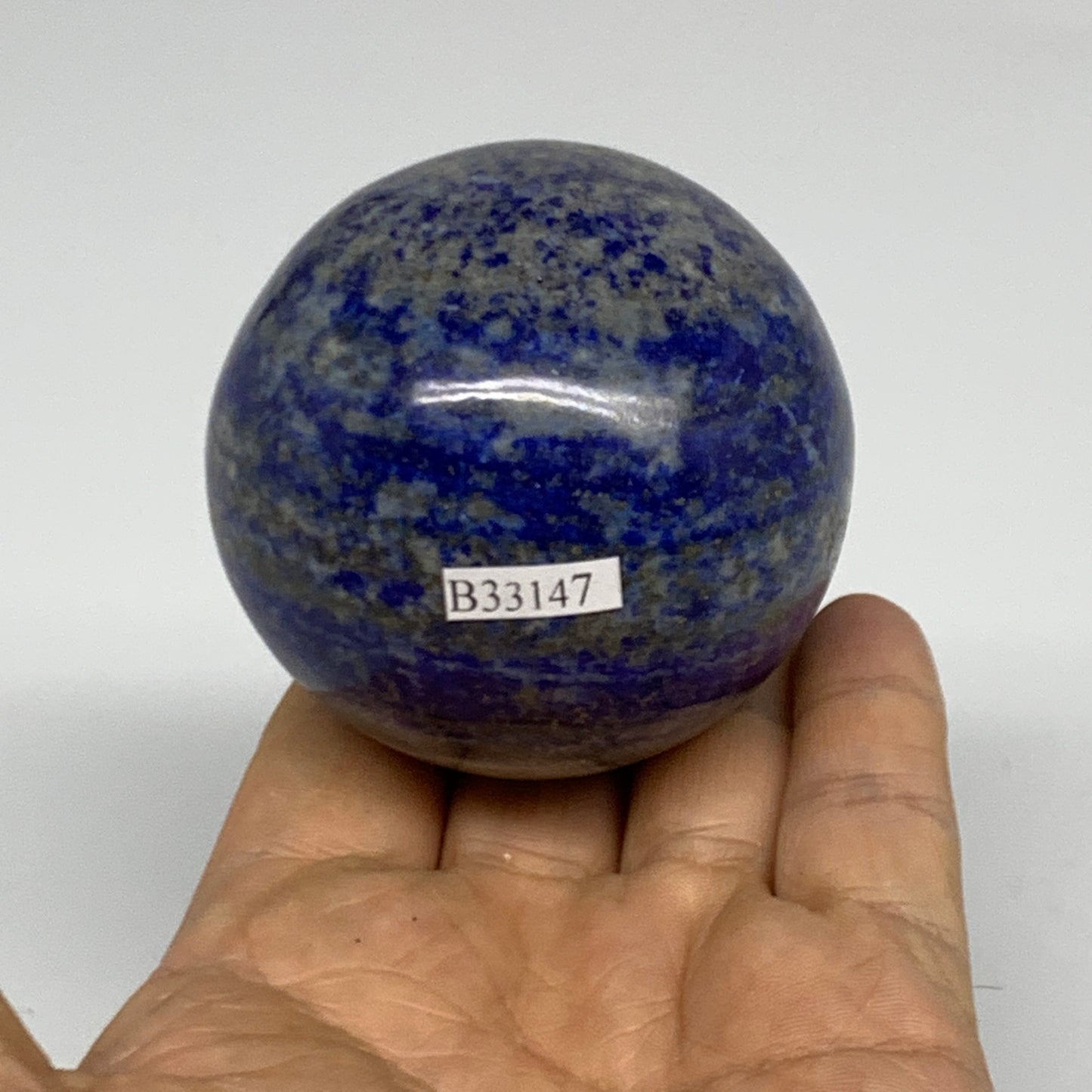 0.78 lbs, 2.4" (60mm), Lapis Lazuli Sphere Ball Gemstone @Afghanistan, B33147